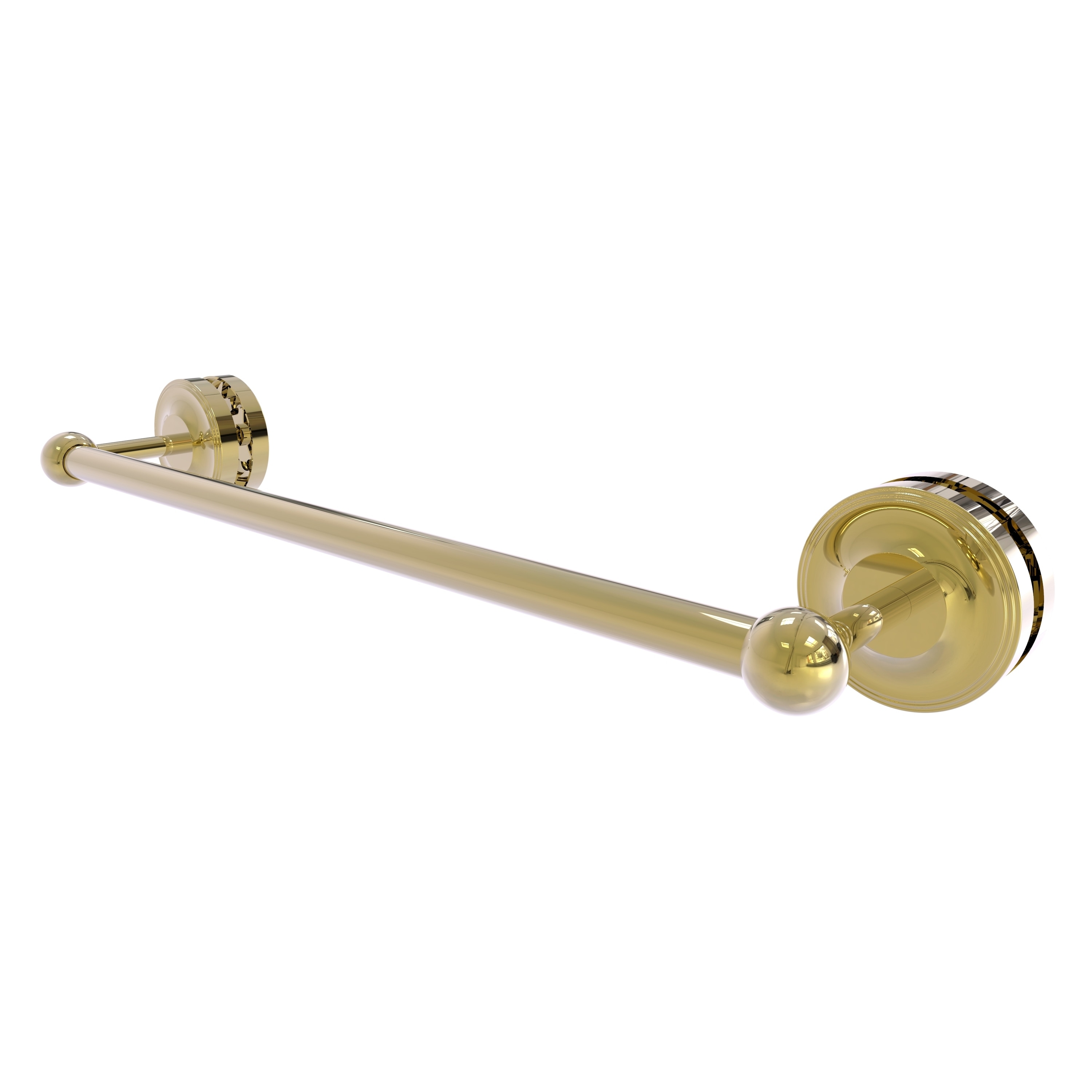 Allied Brass PR-41-SM-18-UNL Prestige Regal 18-in Unlacquered Brass Wall mount Single Towel Bar