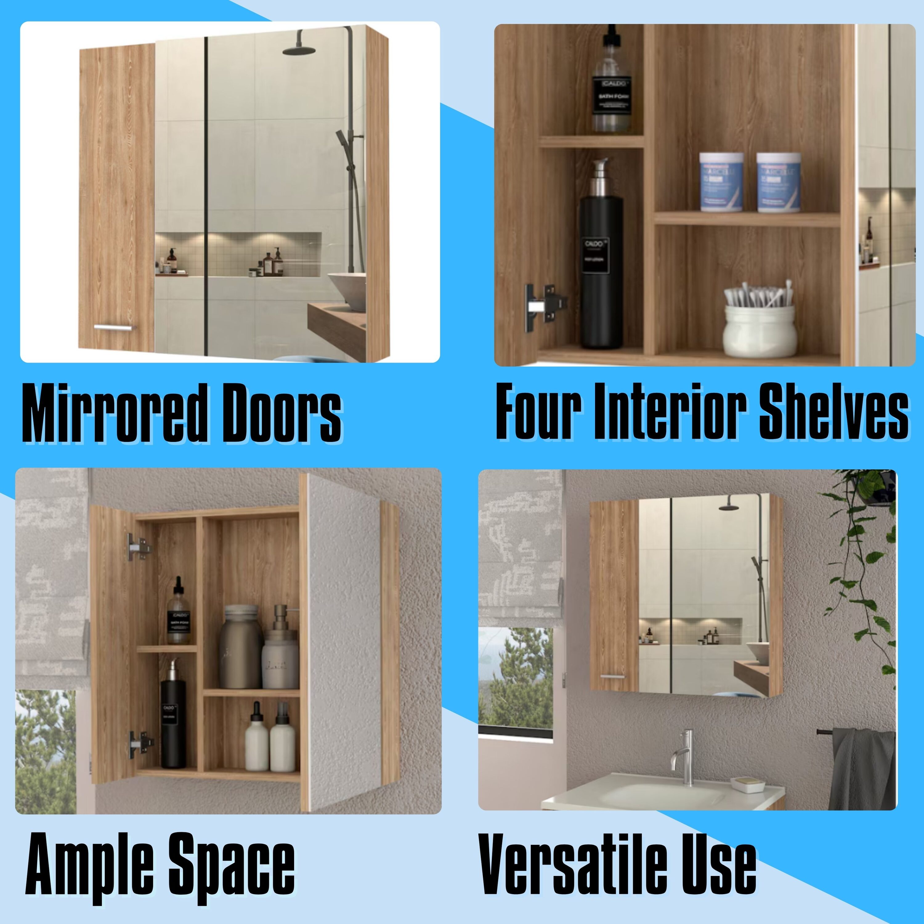 ToolCat BZ-2-48-JYG Bathroom-Medicine-Cabinets - View #2