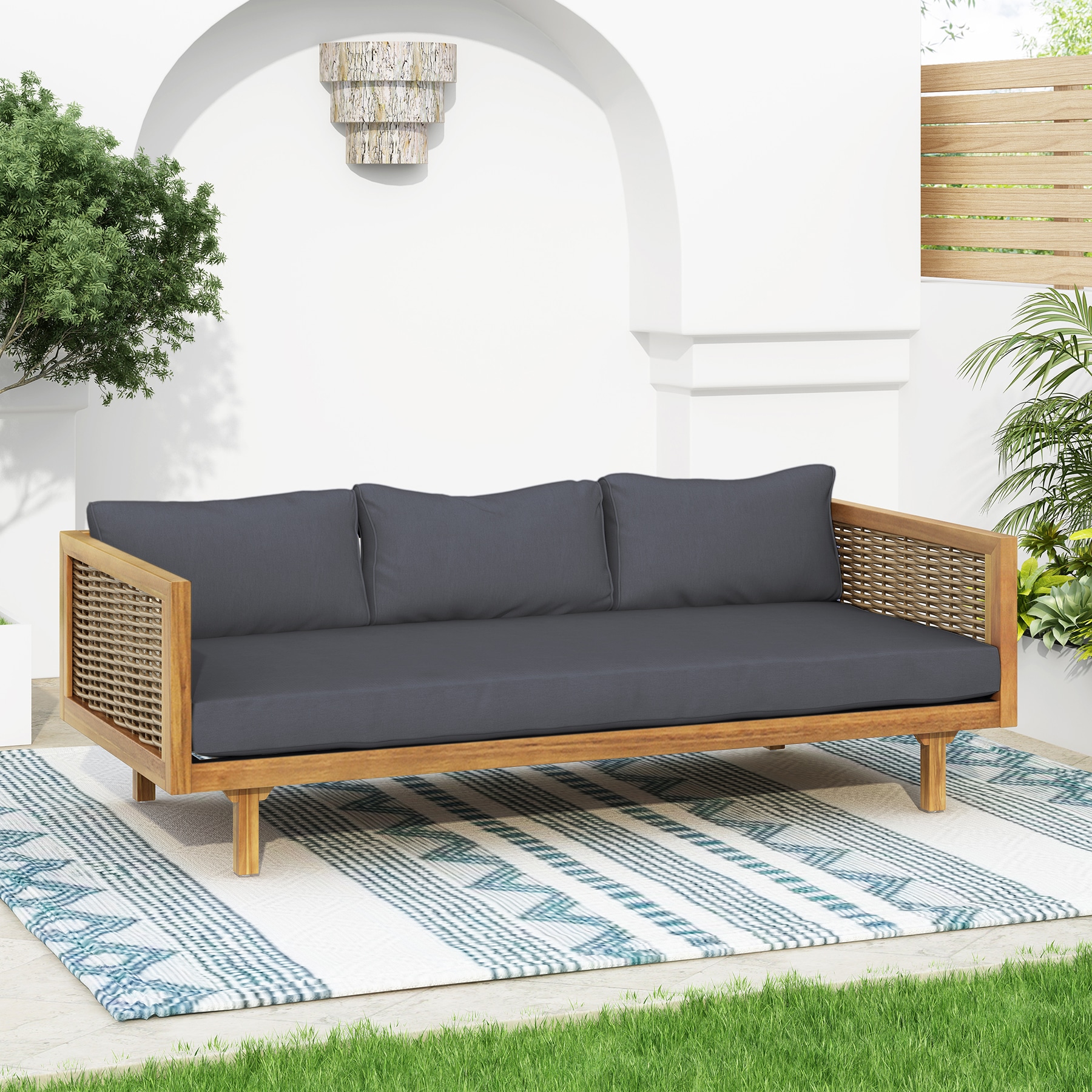 SINOFURN SYA010491GY Patio-Sofas-Daybeds - View #2