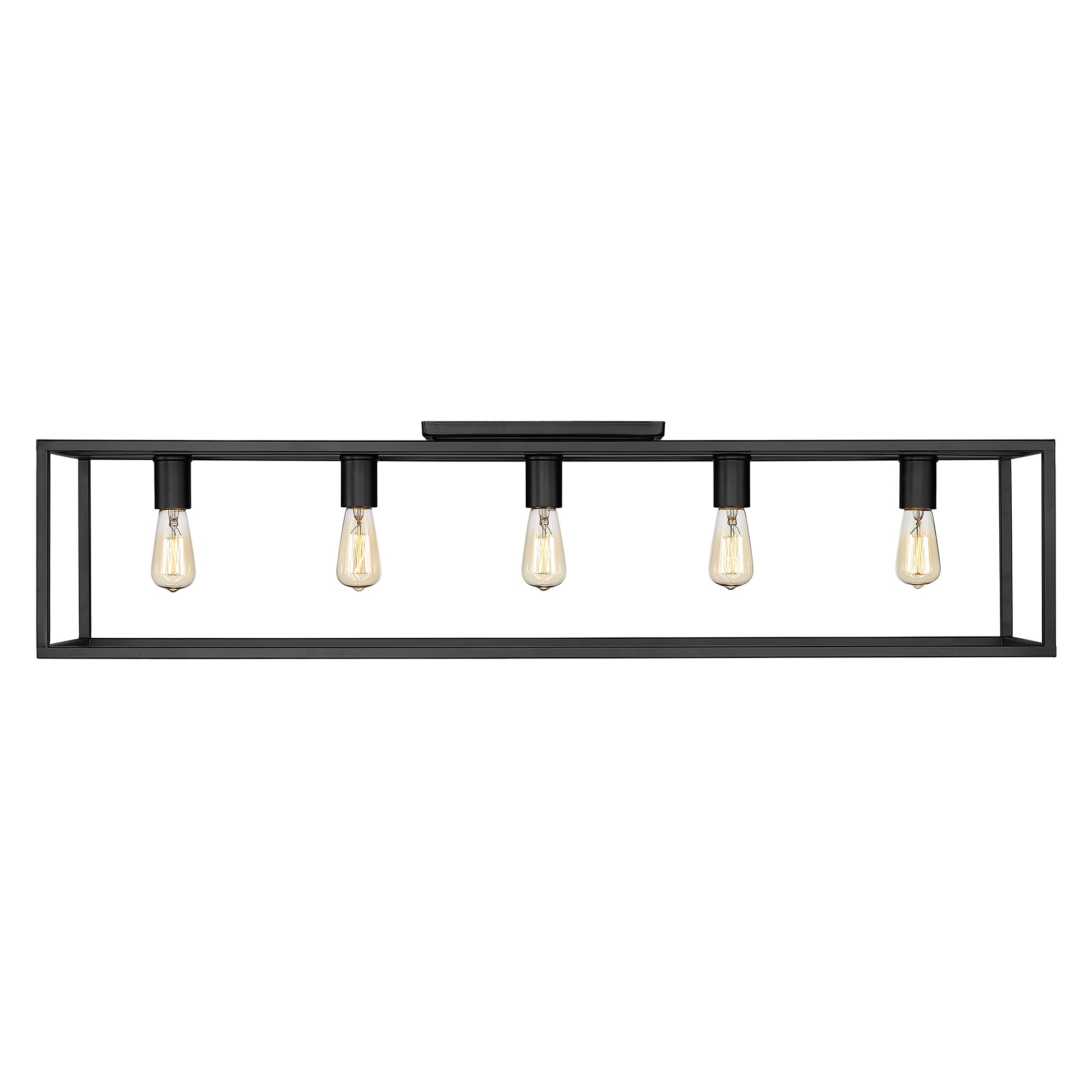 Golden Lighting Wesson 5-Light Matte Black Flush Mount Light in the ...