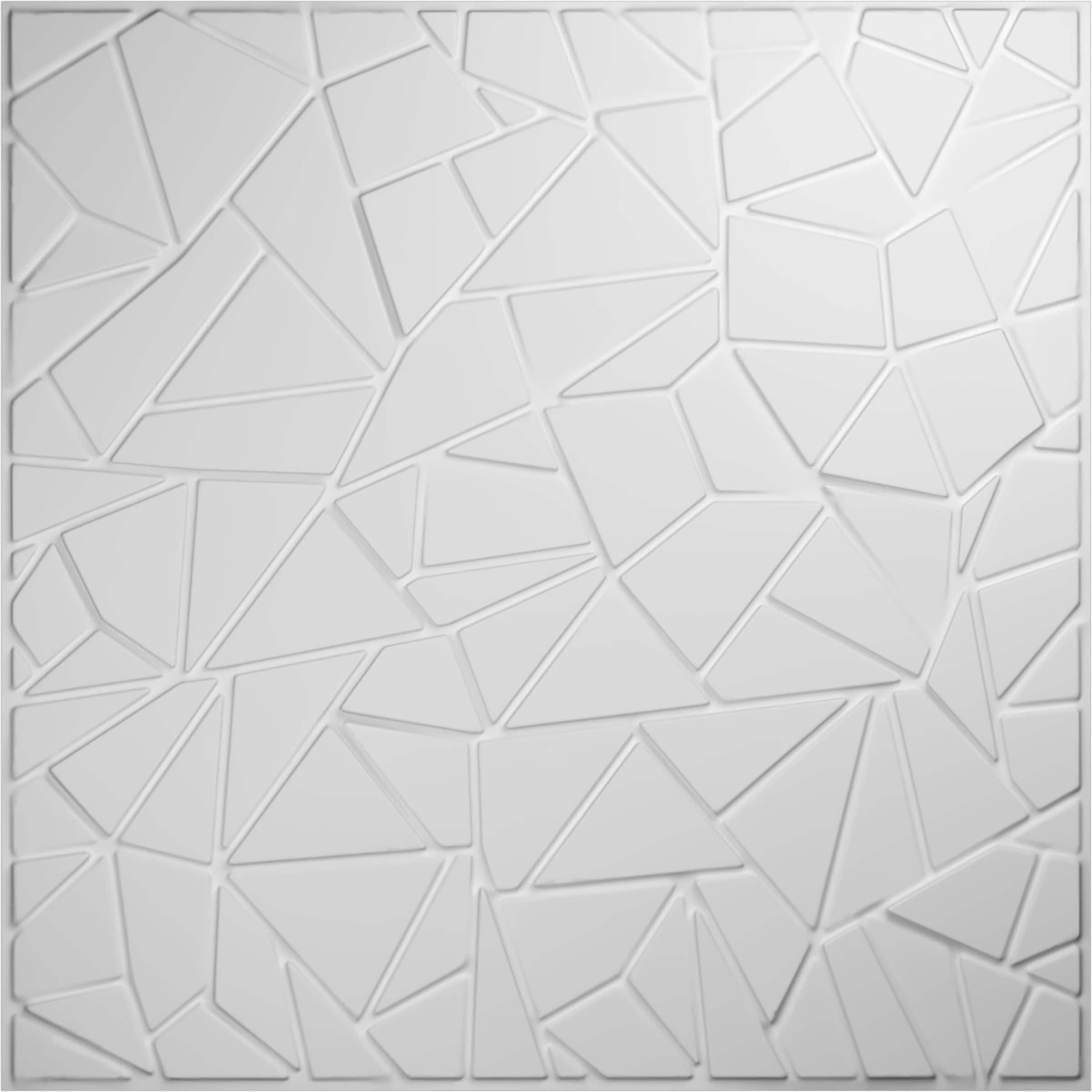 Ekena Millwork WP20X20EWWH-CASE-12 19-5/8-in x 19-5/8-in Embossed Paintable/Stainable White PVC Wall Panel ( 12 -Pack, Covers 32.1-sq ft )