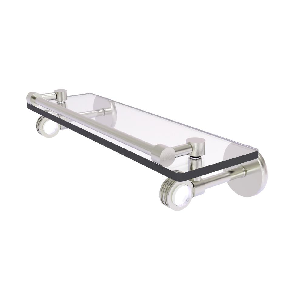 Allied Brass CV-1D-16-GAL-SN Clearview Satin Nickel Wall mount Bathroom Shelf ( 16-in x 3.75-in x 5-in )