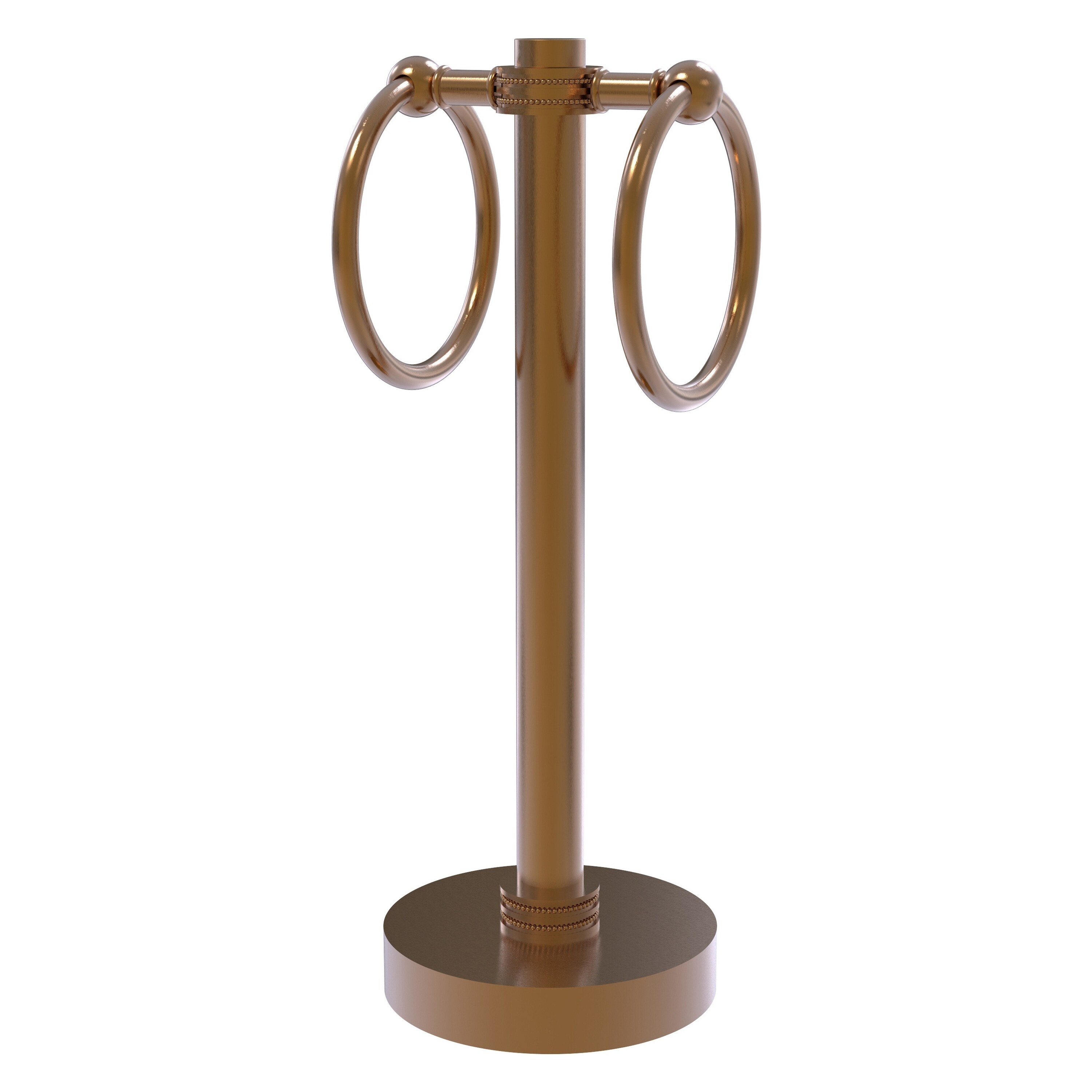 Allied Brass 953D-BBR Brushed Bronze Freestanding countertop Double Towel Ring