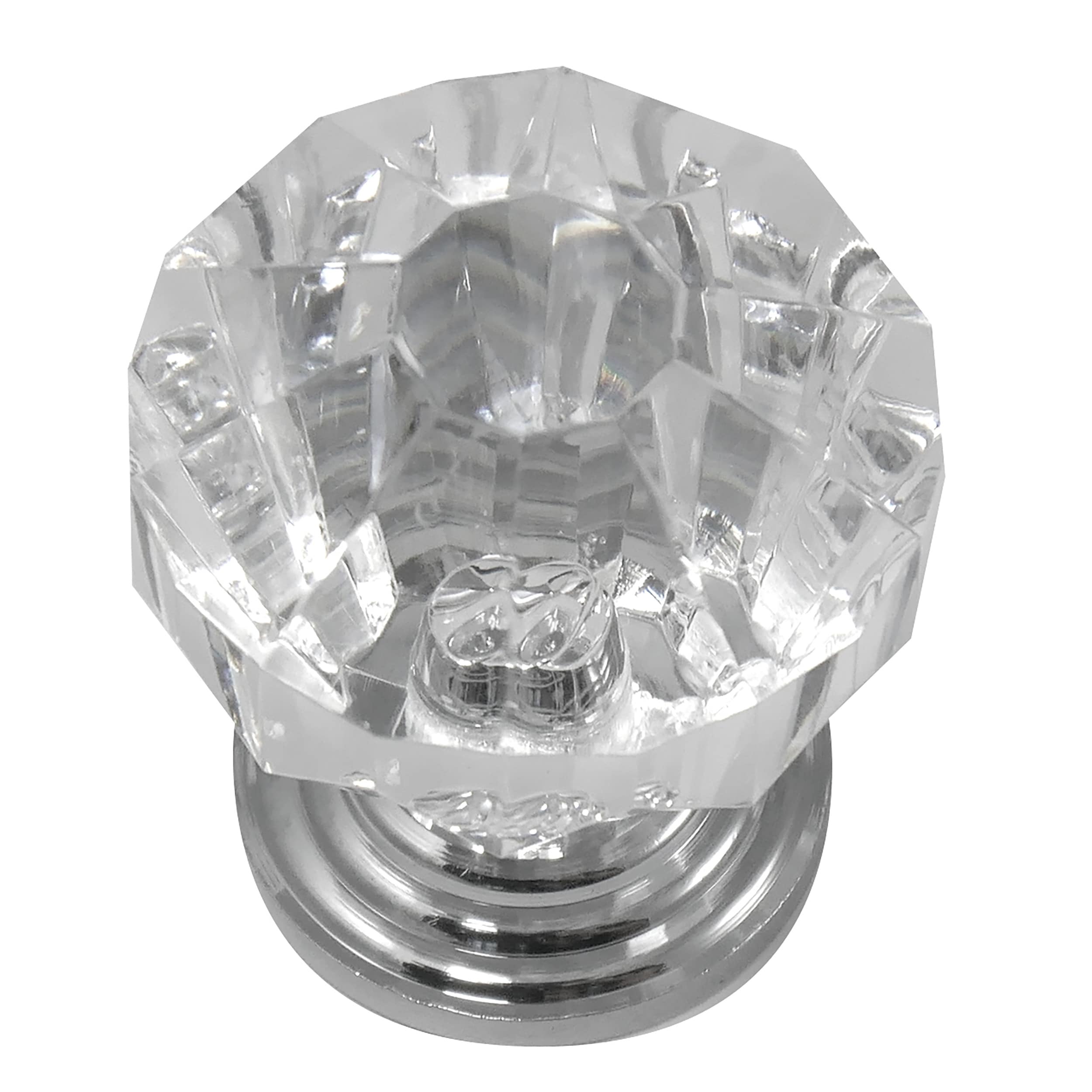 Laurey 82126 Kristal 1-1/4-in Polished Chrome Geometric Traditional Cabinet Knob