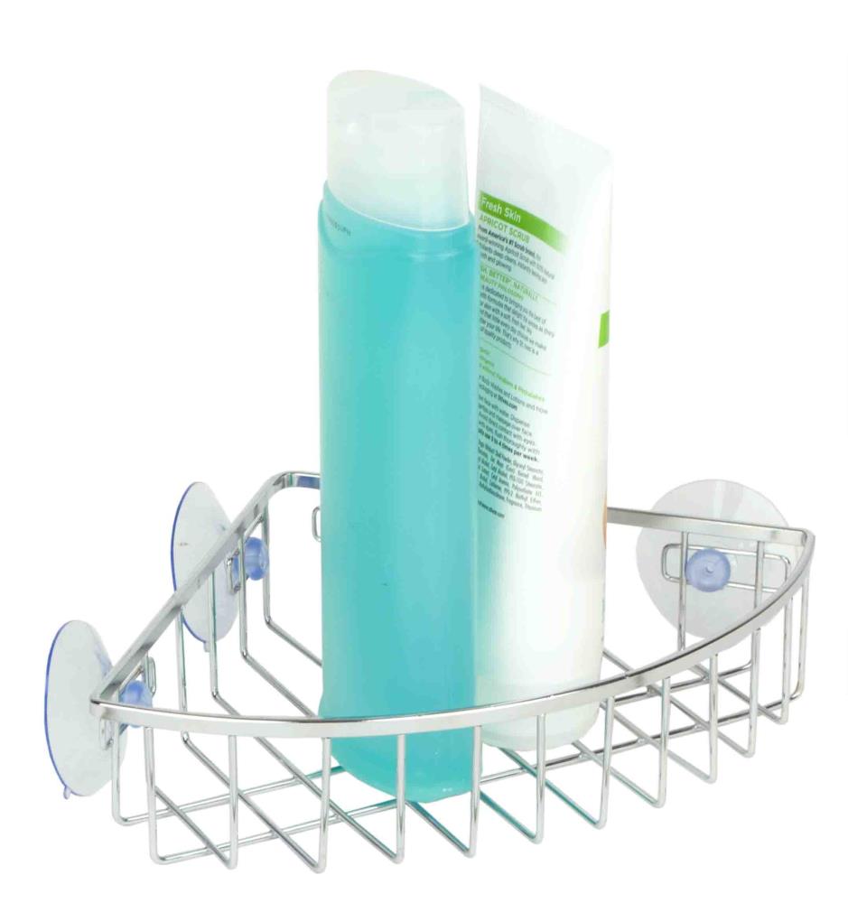 Home Basics Silver Steel 1-Shelf Hanging Shower Caddy 7.88-in x 2.7-in x  10.4-in in the Bathtub & Shower Caddies department at