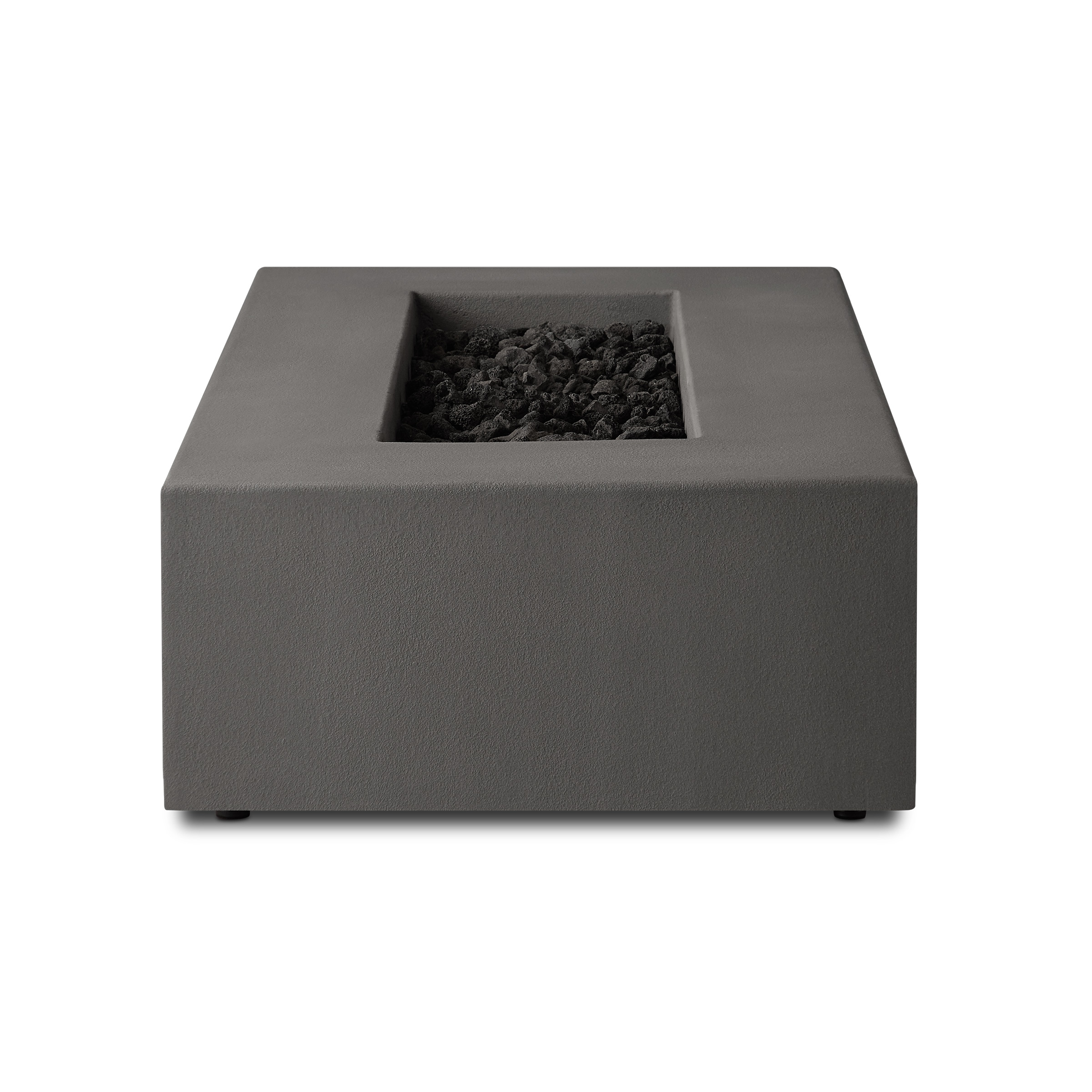Carbon Gray 72" Rectangular Concrete Gas Fire Pit Table