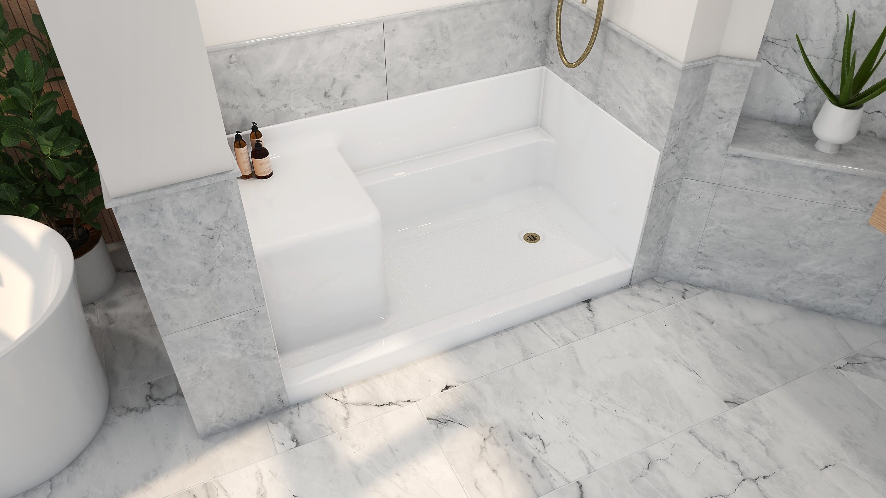Laurel Mountain LM6032SBLWPK1 Shower-Floors - View #2