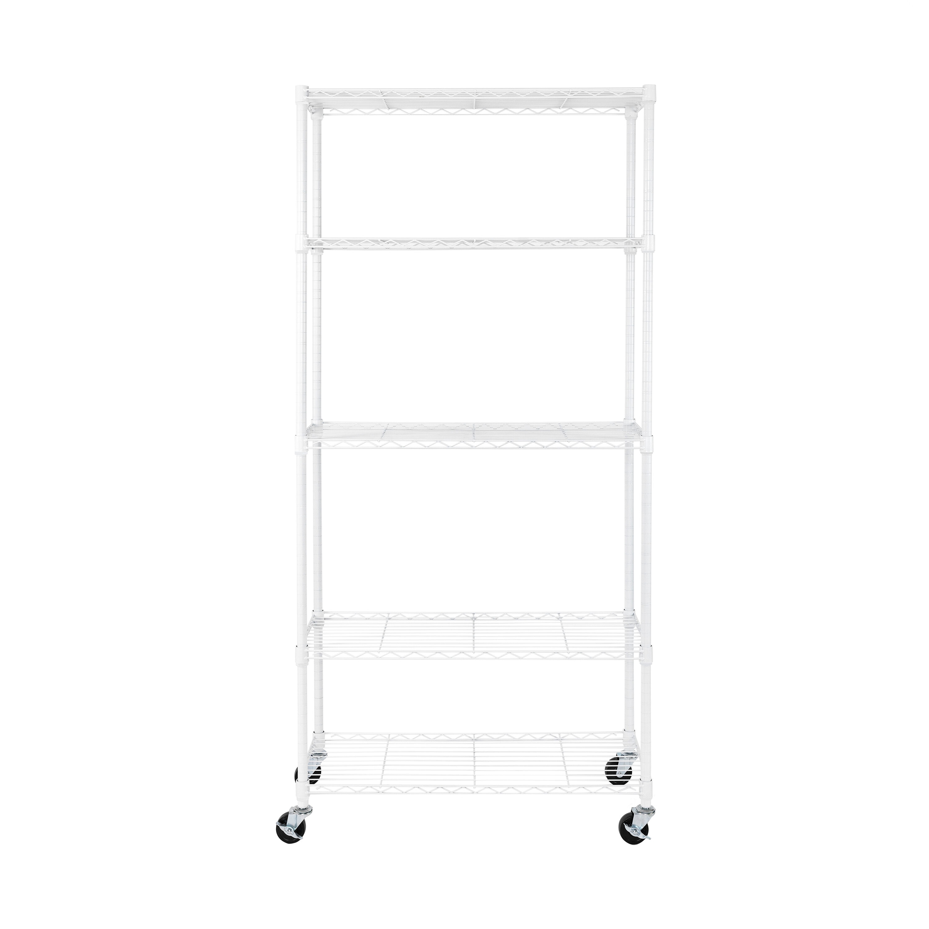 Seville Classics SHE15392B Steel Heavy Duty 5 -Tier Utility shelving unit ( 36-in W x 14-in D x 76-in H ) ( White , ( 300-lb lbs. Capacity Per Shelf )