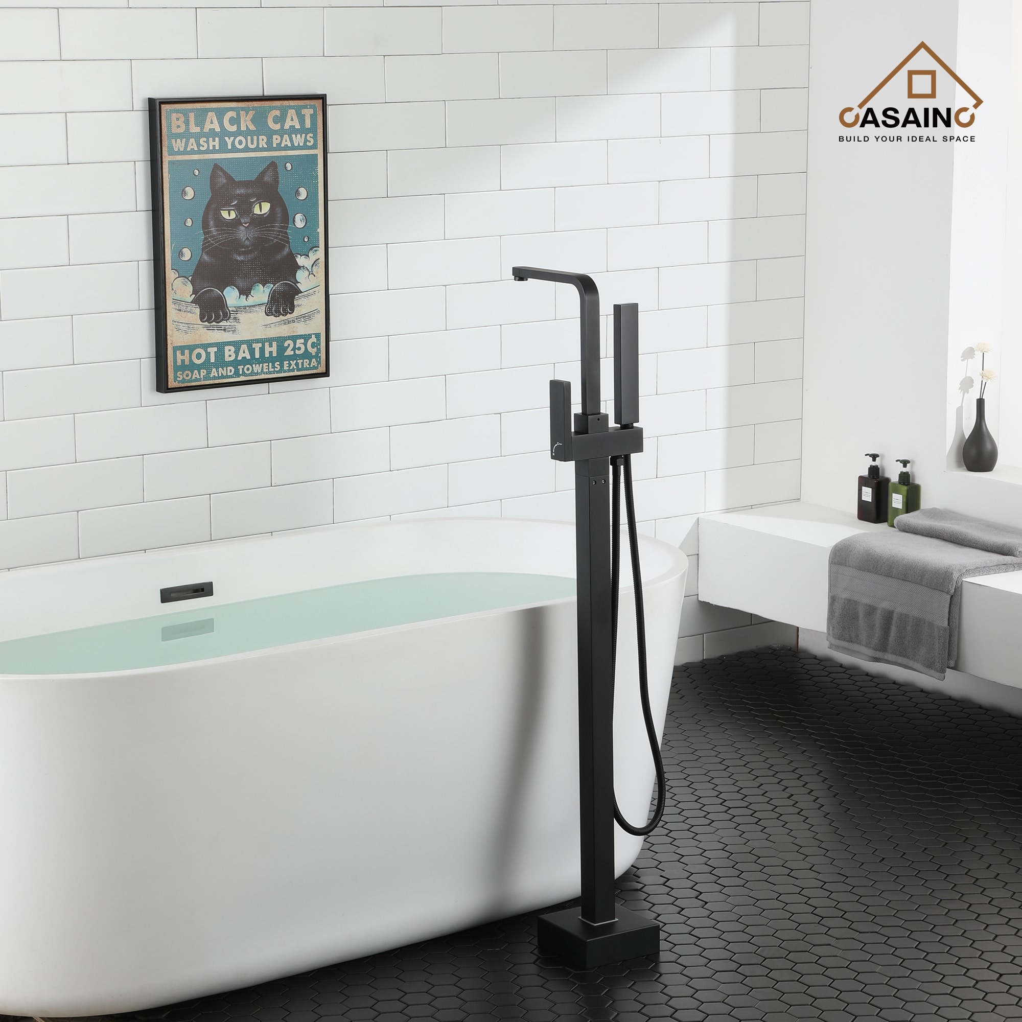 CASAINC TC15-MB Roman-Tub-Faucets - View #2