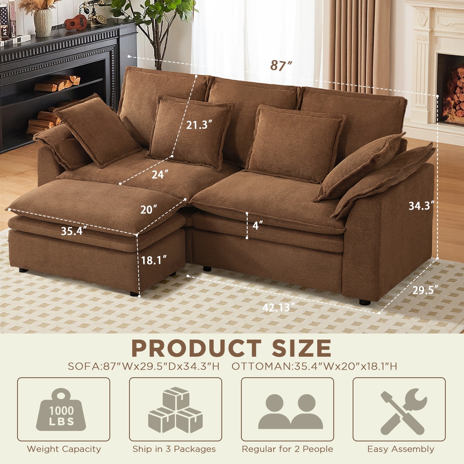 Pocassy GREATANTS-001CB-ABC Sofas-Loveseats - View #4