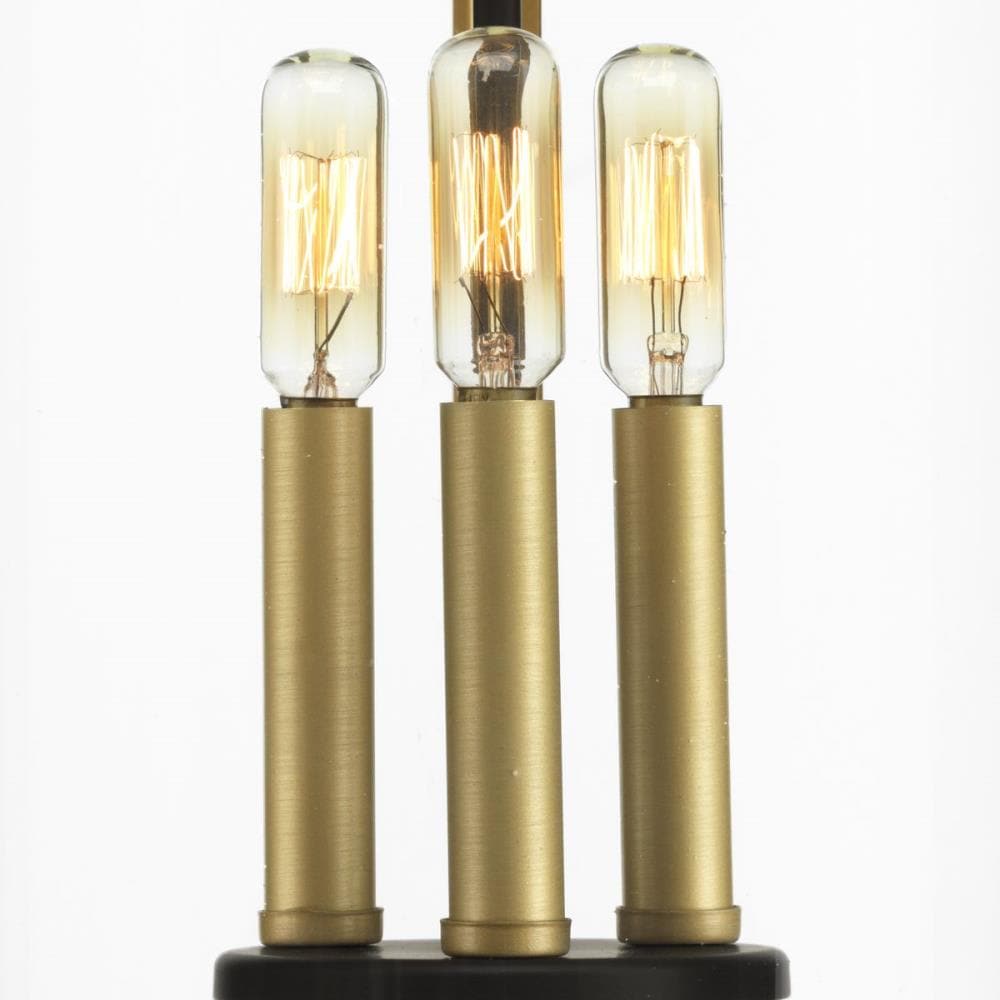 Antique Bronze and Glass 3-Light Indoor/Outdoor Pendant