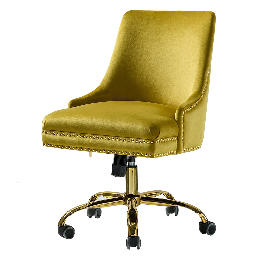 mustard swivel office chair