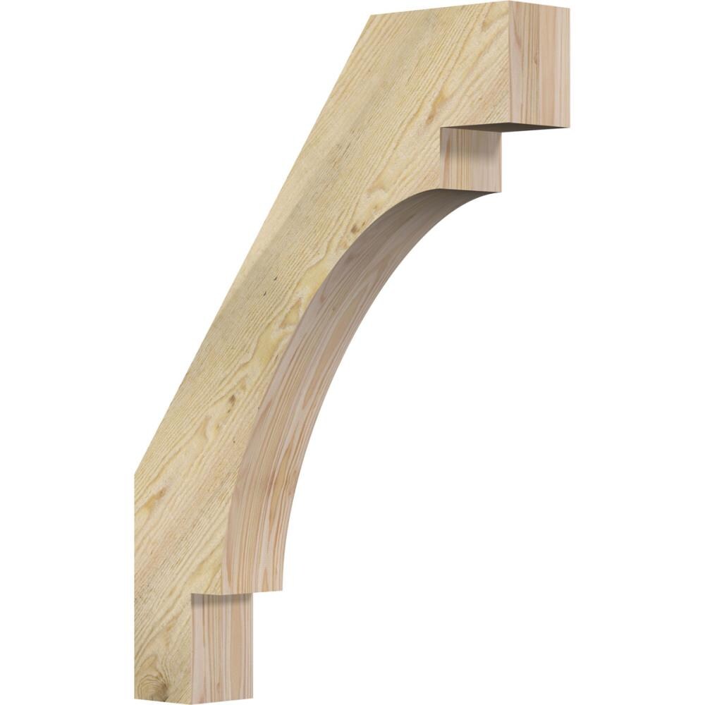 Ekena Millwork BRC04X22X30MRC00RDF 4-in x 22-in x 30-in Douglas Fir Unfinished Wood Merced Rough Sawn Knee Brace