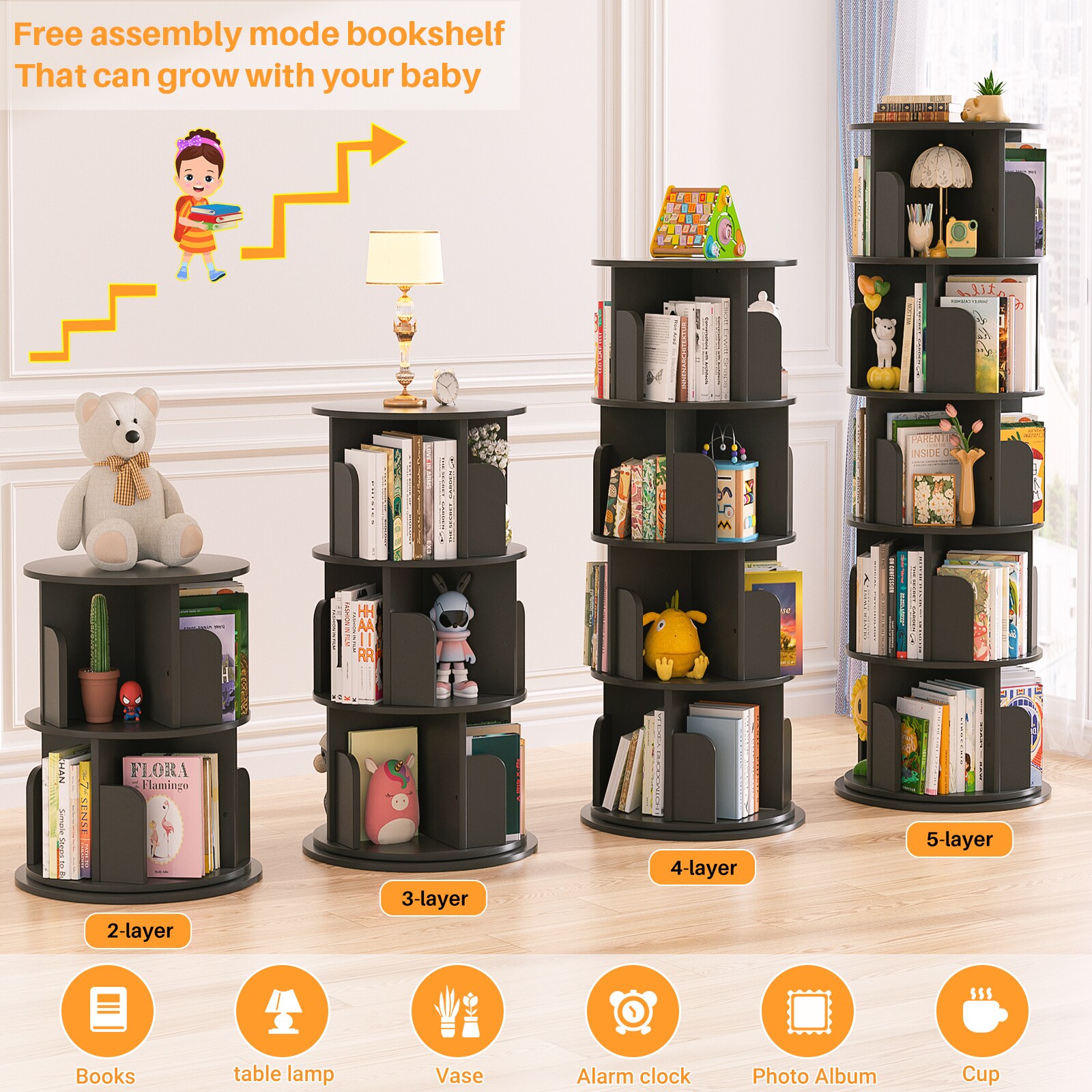 Aheaplus XZSJ-5C-B bookcases - View #4
