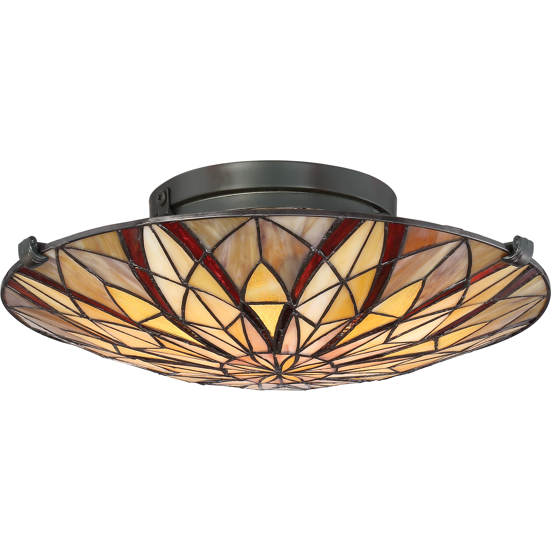 Quoizel TFVY1400VA Victory 2-Light 16.25-in Bronze Flush Mount Light