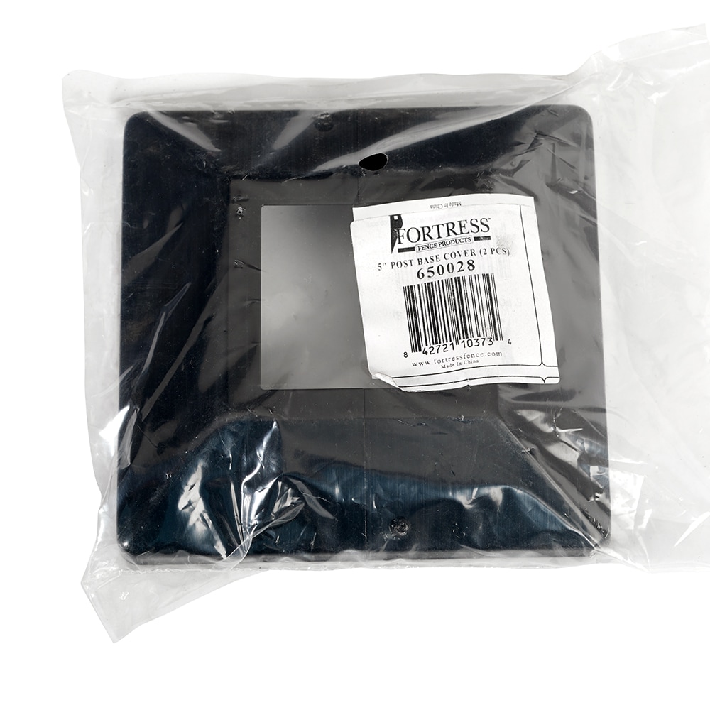Fortress Versai Gloss Black Metal Fence End Cover 2-Pack