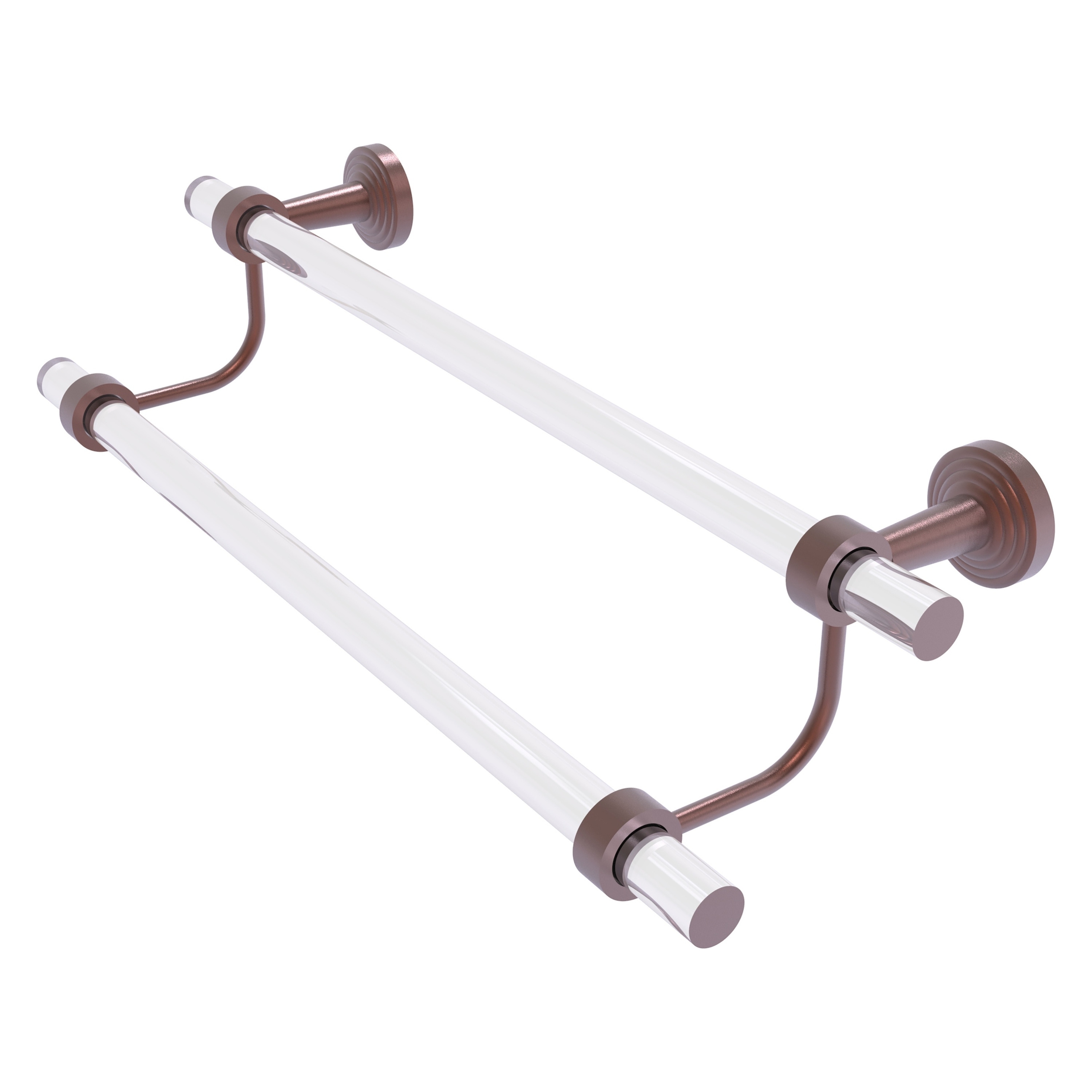 Allied Brass PB-72-30-CA Pacific Beach 30-in double Antique Copper Wall mount Double Towel Bar