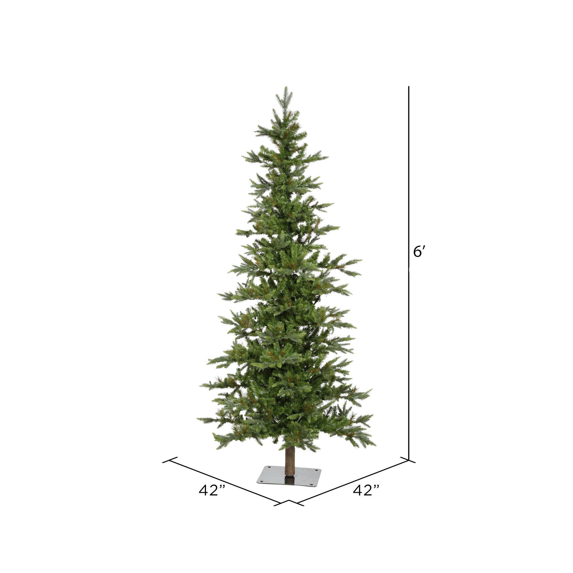 Vickerman 6-ft Shawnee Fir Artificial Christmas Tree: Realistic ...