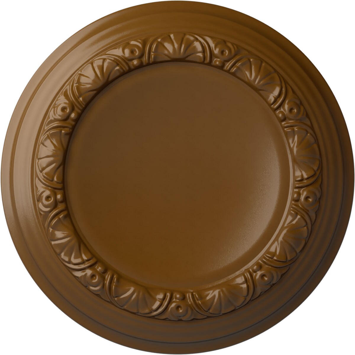 Ekena Millwork CM12CASTF Carlsbad 12.5-in W x 12.5-in L Painted Smokey Topaz Polyurethane Whole Ceiling Medallion