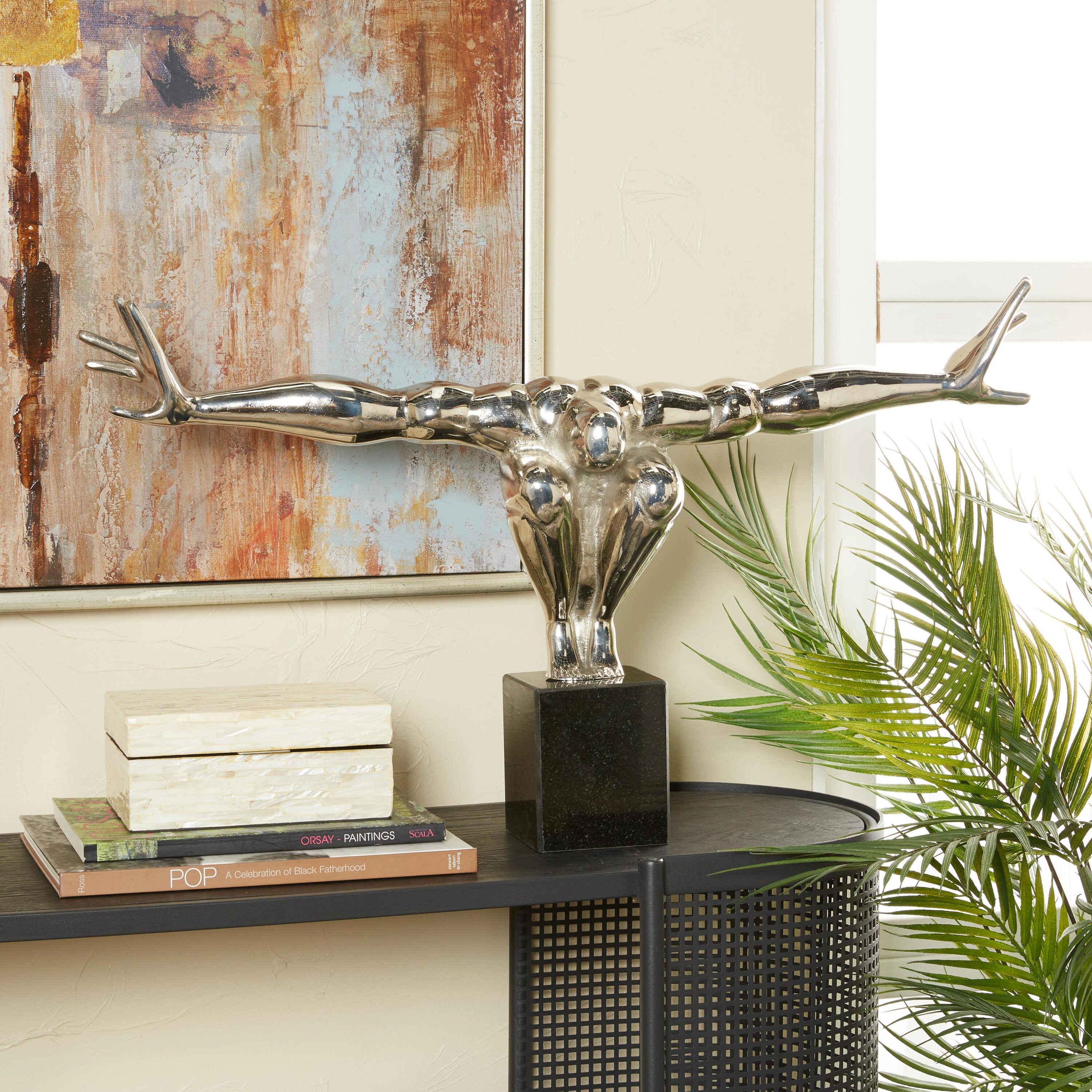 Grayson Lane 95887 Silver Aluminum Modern Sculpture