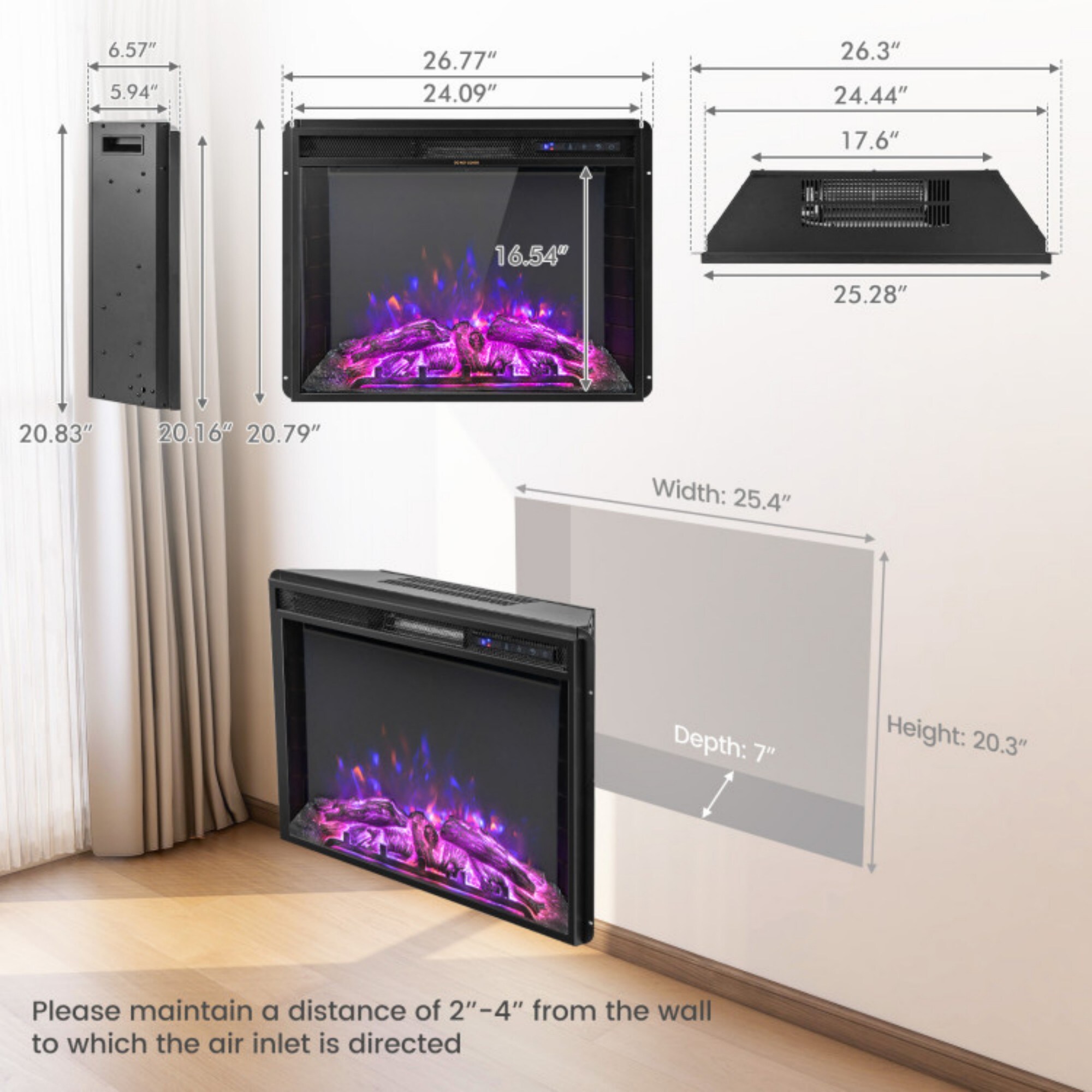 LUCKY ONE LO-FP10378US Electric-Fireplaces - View #4