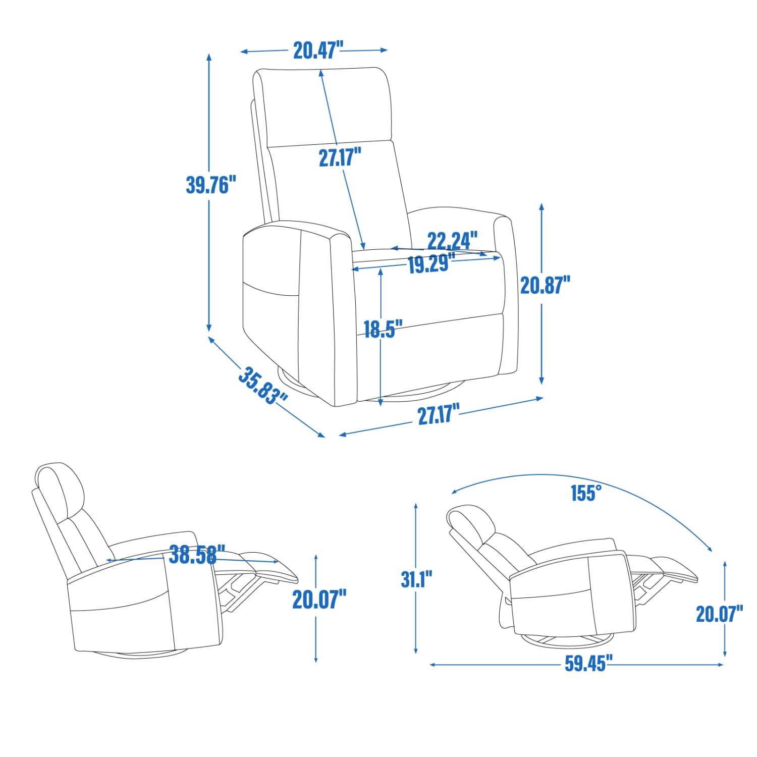 Streamdale Furniture W1803P362302 recliners - View #3
