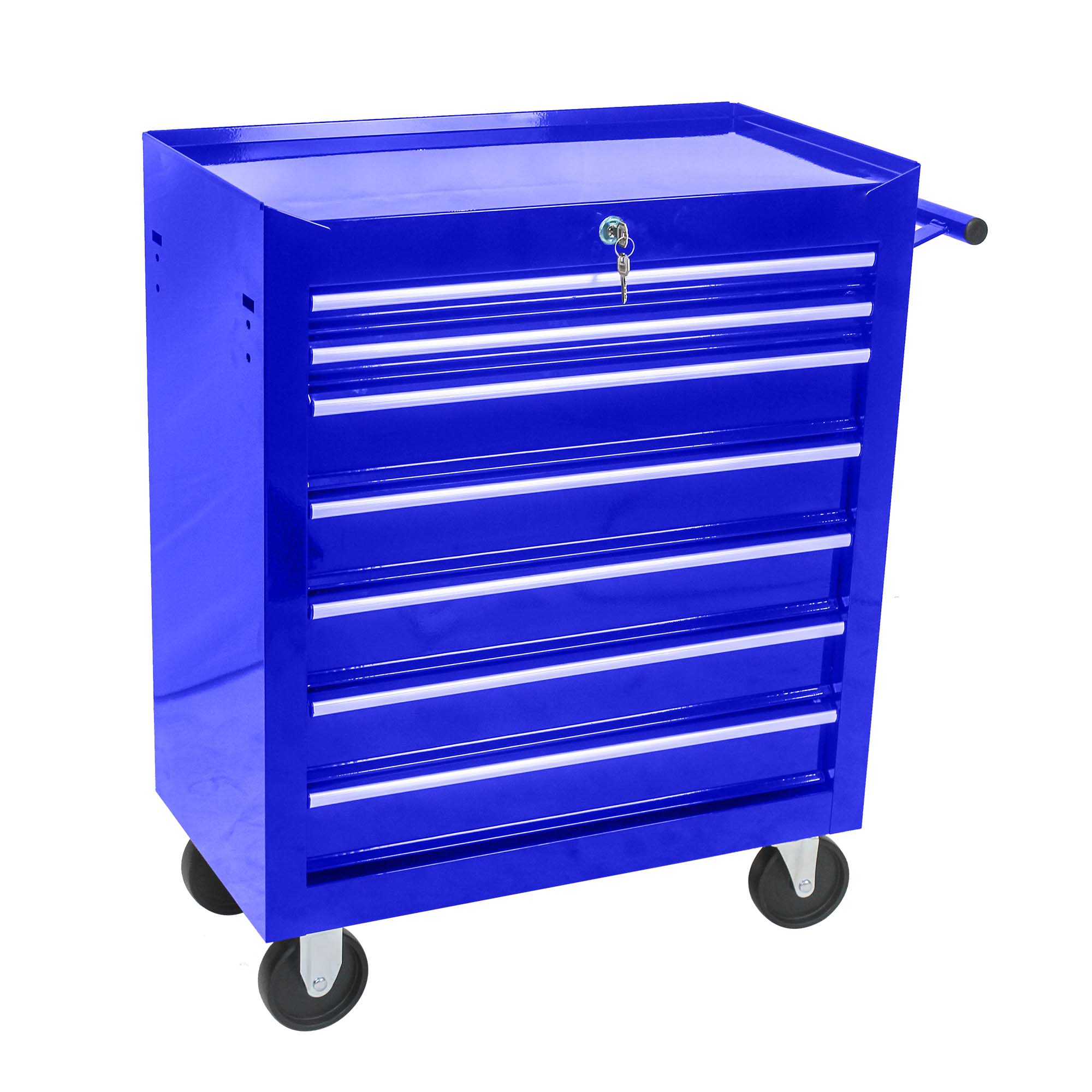 RaDEWAY 24.2-in W x 29.9-in H 7-Drawer Steel Rolling Tool Cabinet (Blue ...