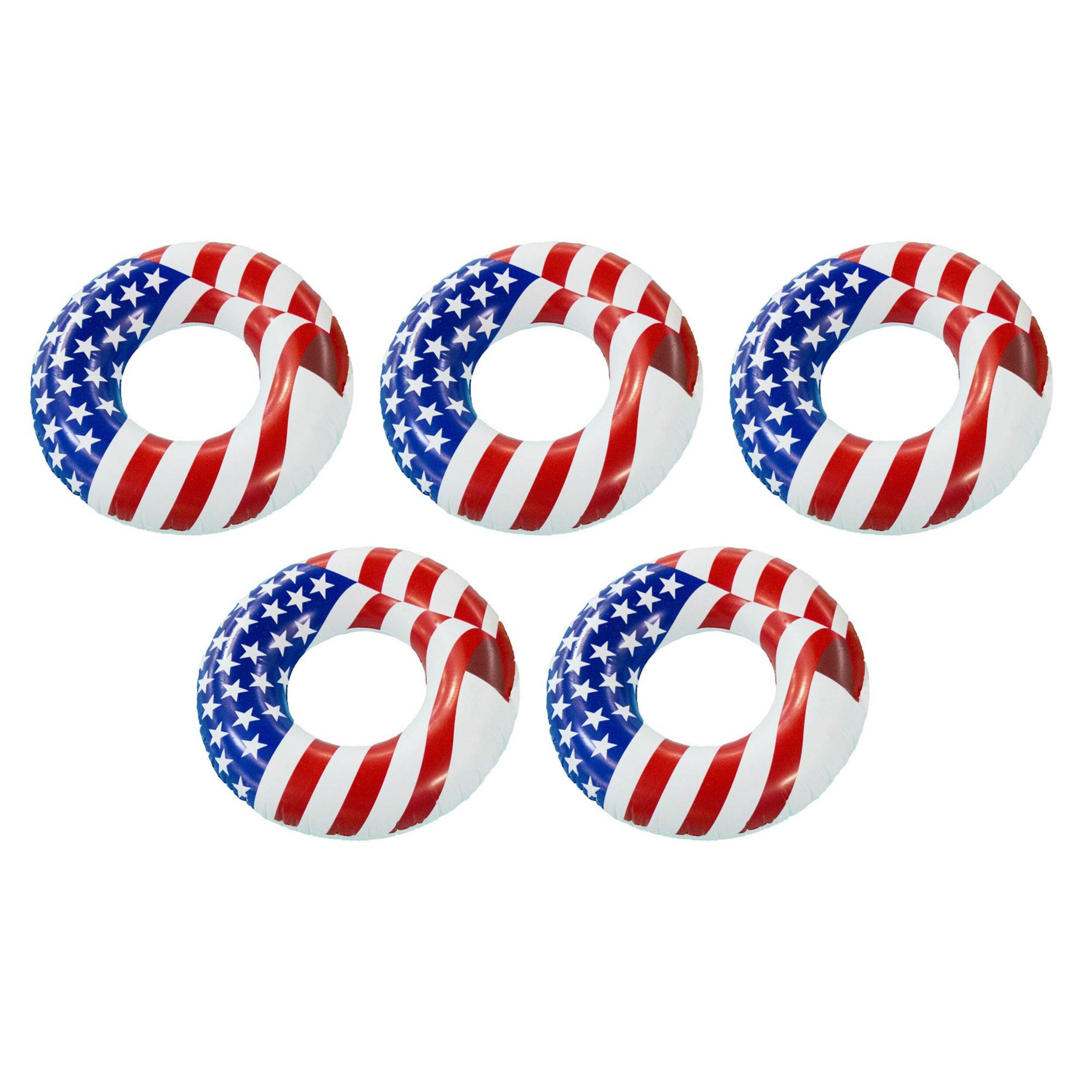 Swimline 110392 7.6-Inches x 36-Inches Multicolor Inner tube 5 -Pack