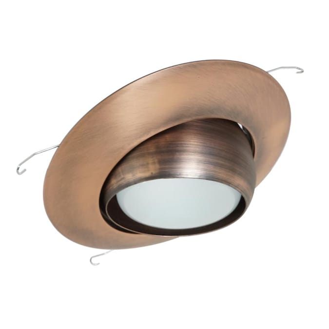 Nicor Lighting 6 In Br Recessed Eyeball Trim The Light Department At Com - 6 In Satin Nickel Recessed Ceiling Light Trim With Adjustable Eyeball
