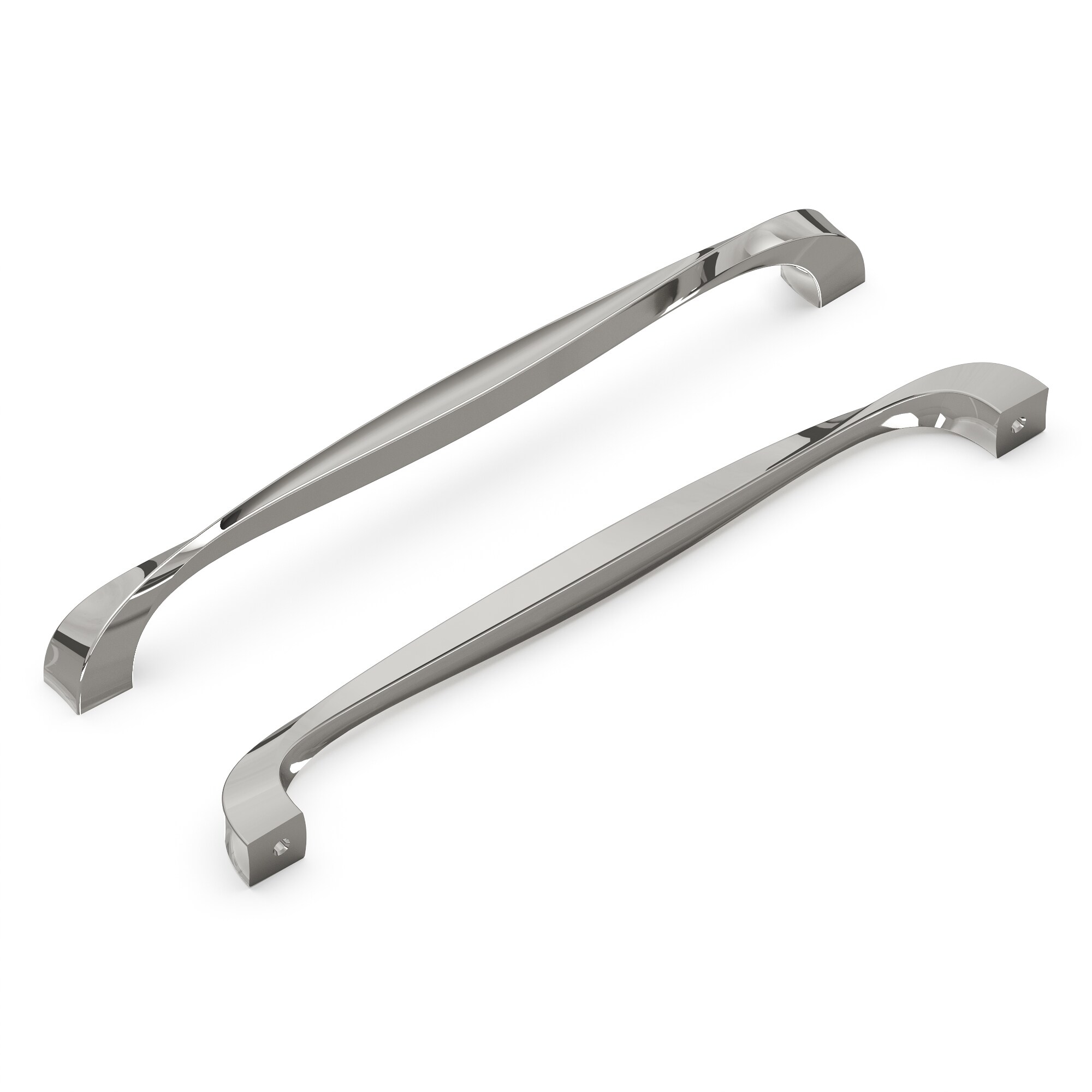 Hickory Hardware H076020-14 Twist 8-13/16-in , 224mm Center to Center Polished Nickel Arch Handle