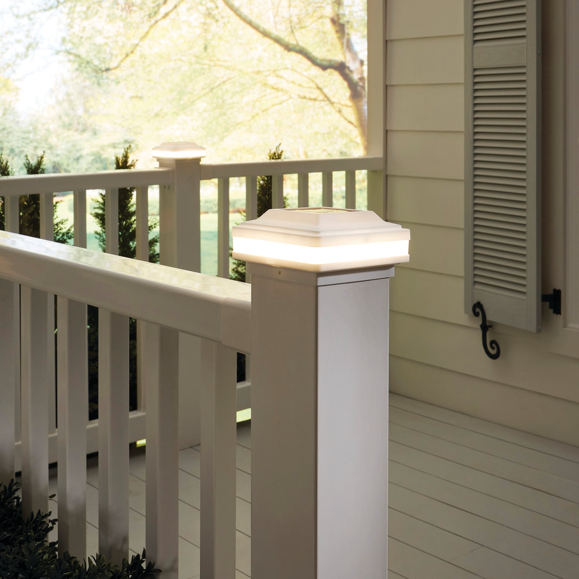 Harbor Breeze White Plastic Deck Post Cap