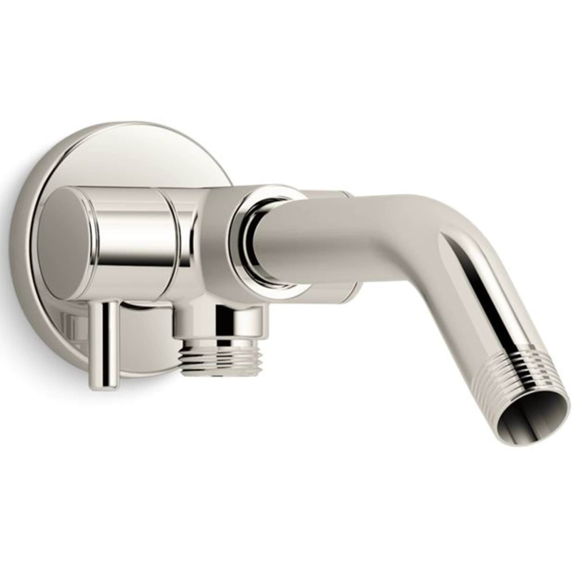 KOHLER K-76330-SN Vibrant Polished Nickel 7.9-in Universal Shower Shower arm with diverter 0.5-in -ID