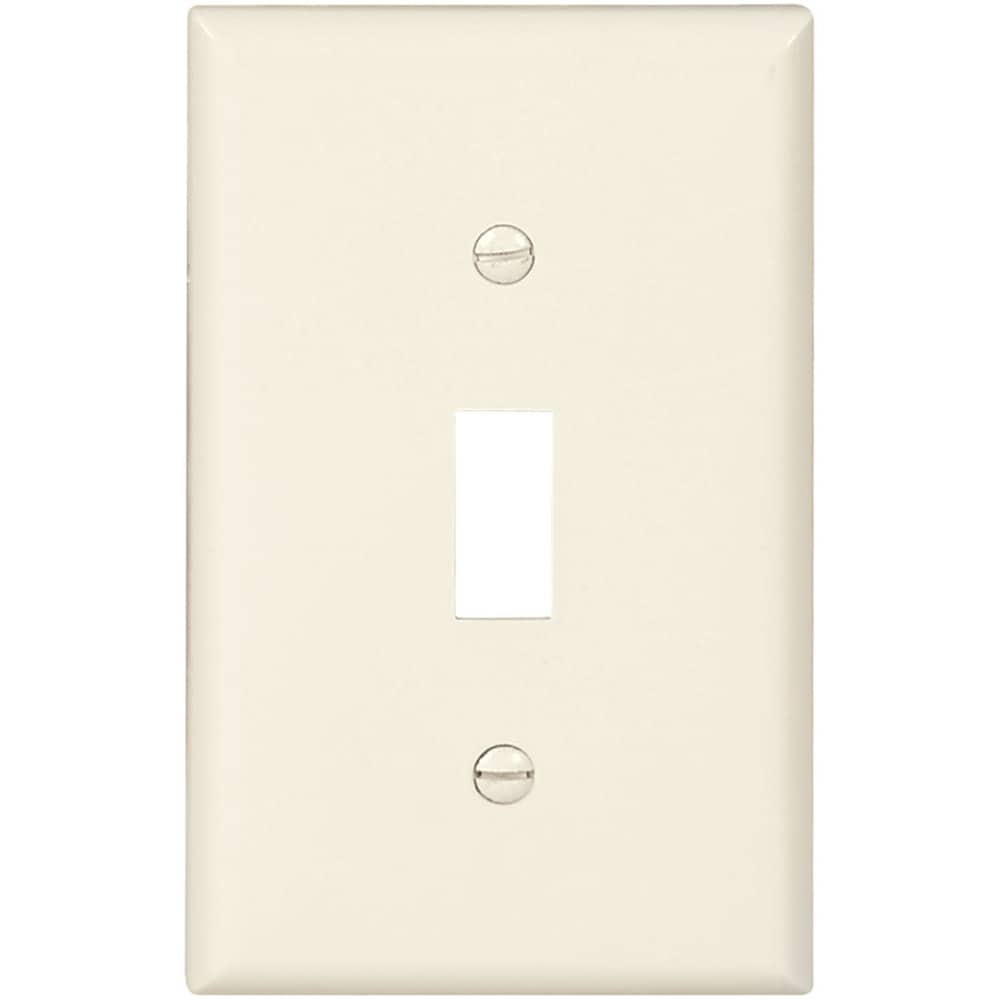 Eaton 5134LA-10-L 1 -Gang Standard Size Light almond Nylon Indoor Toggle Wall Plate 10 -Pack