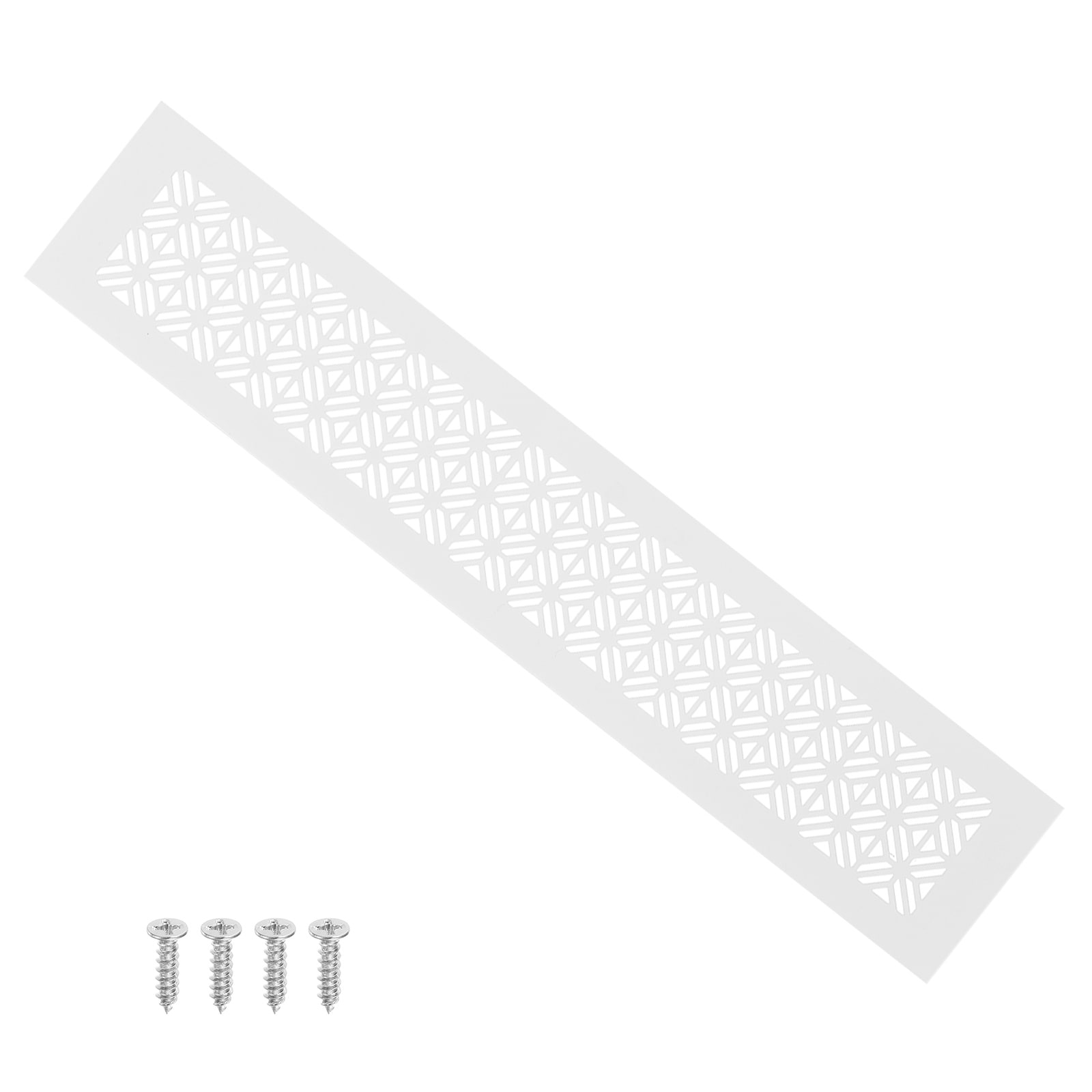 PATIKIL 16 x 3inch Door Air Vent Cover Heavy Duty Aluminum Grille Ventilation Cover Louvered with Mounting Screws for Cabinet Wardrobe Door White