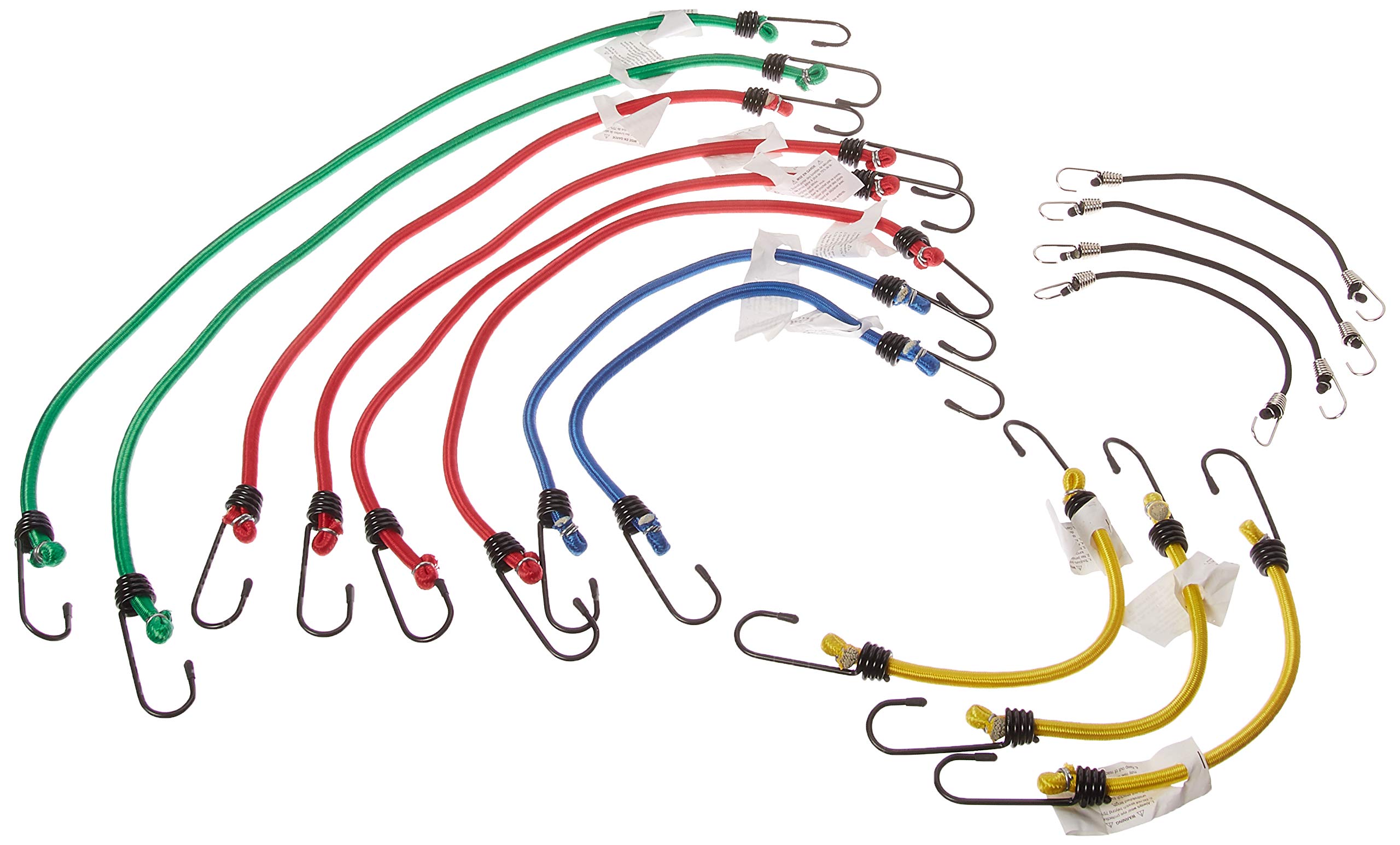 Custom Accessories Erickson 06620 Bungee Cord Assortment 15-Pack Multiple Lengths
