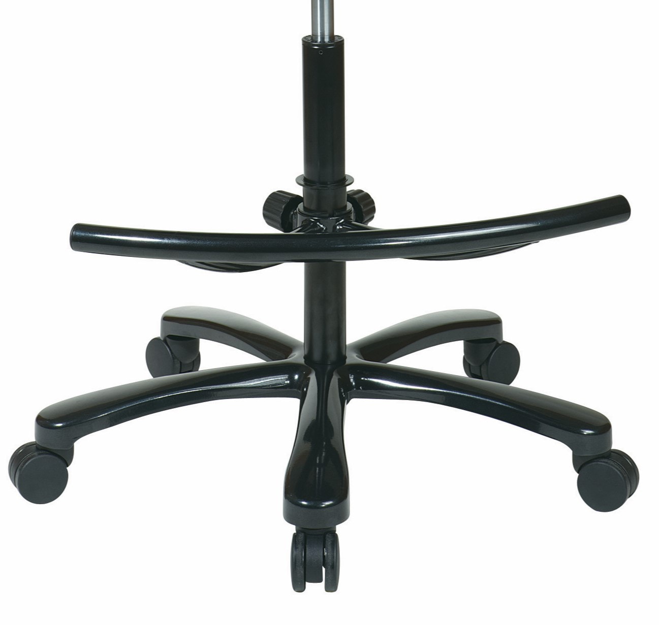 Black Mesh Ergonomic Drafting Swivel Chair with Footrest