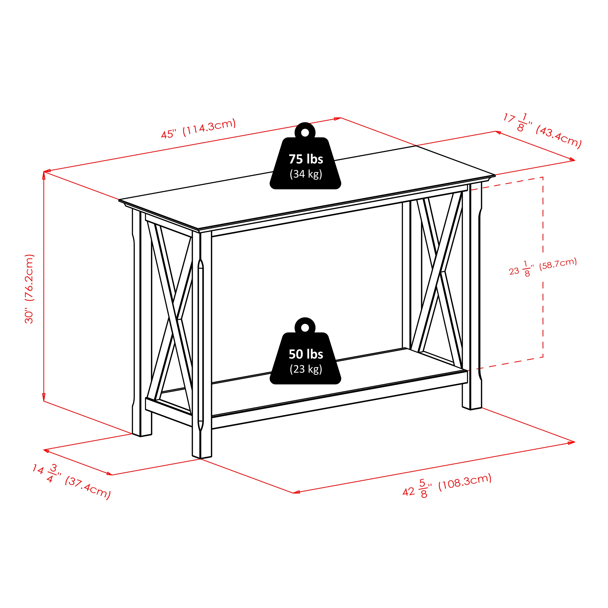 Winsome Wood 40445 Console-Sofa-Tables - View #6