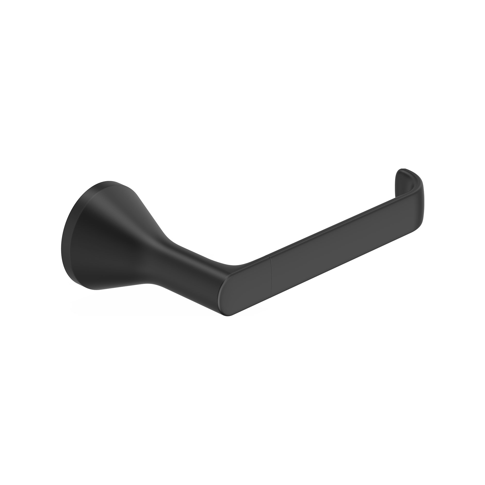 Tapered Matte Black Wall-Mounted Toilet Paper Holder