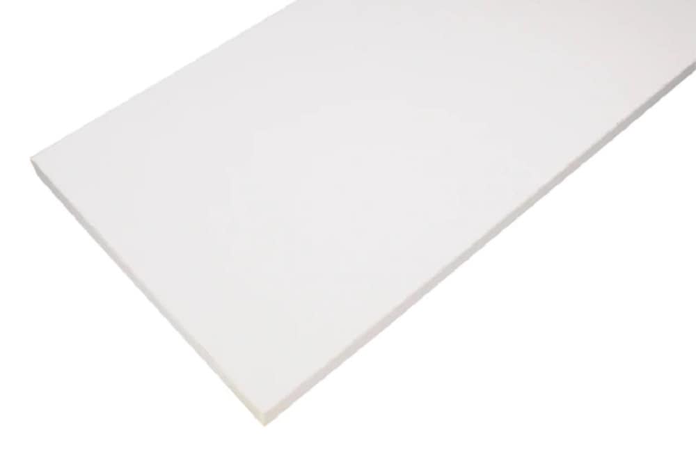 Style Selections 9400016 47.6-in L x 11.7-in D x 0.6-in H White MDF Rectangular Shelf board