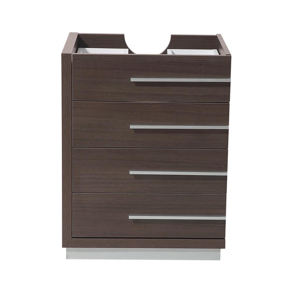 Fresca FCB8024GO Livello 24-in Gray Oak Bathroom Vanity Base Cabinet without Top