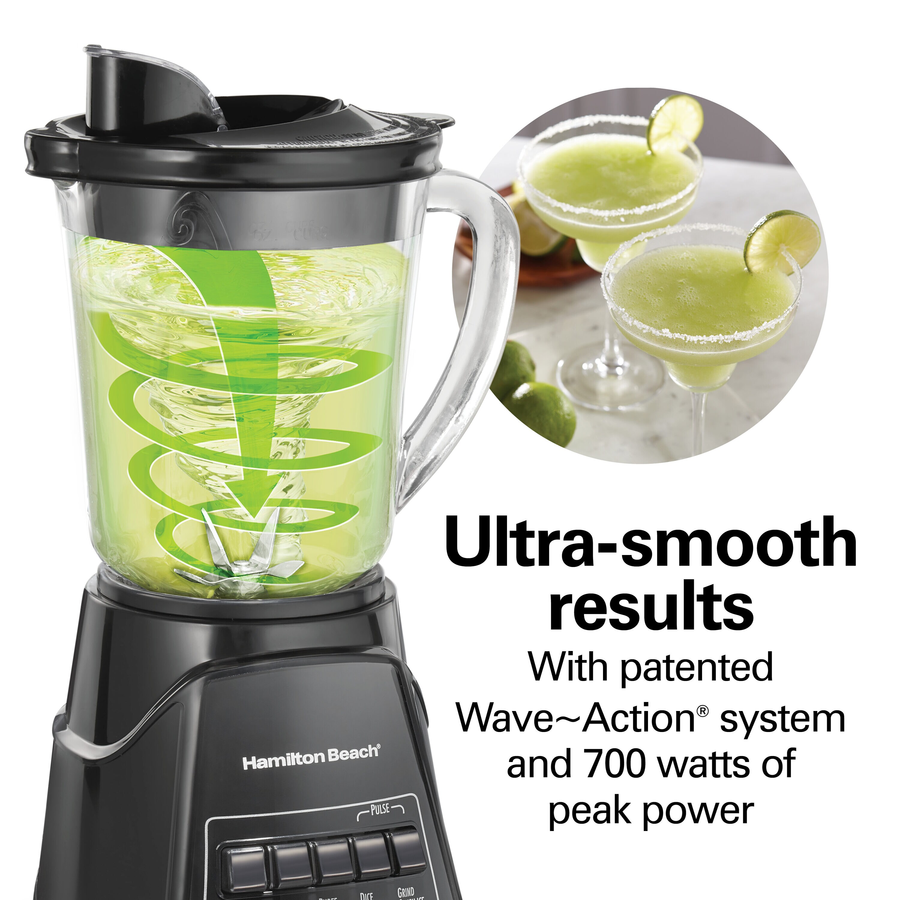 Hamilton Beach 40 Oz 700 Watt 12 Speed Countertop Blender Black At 