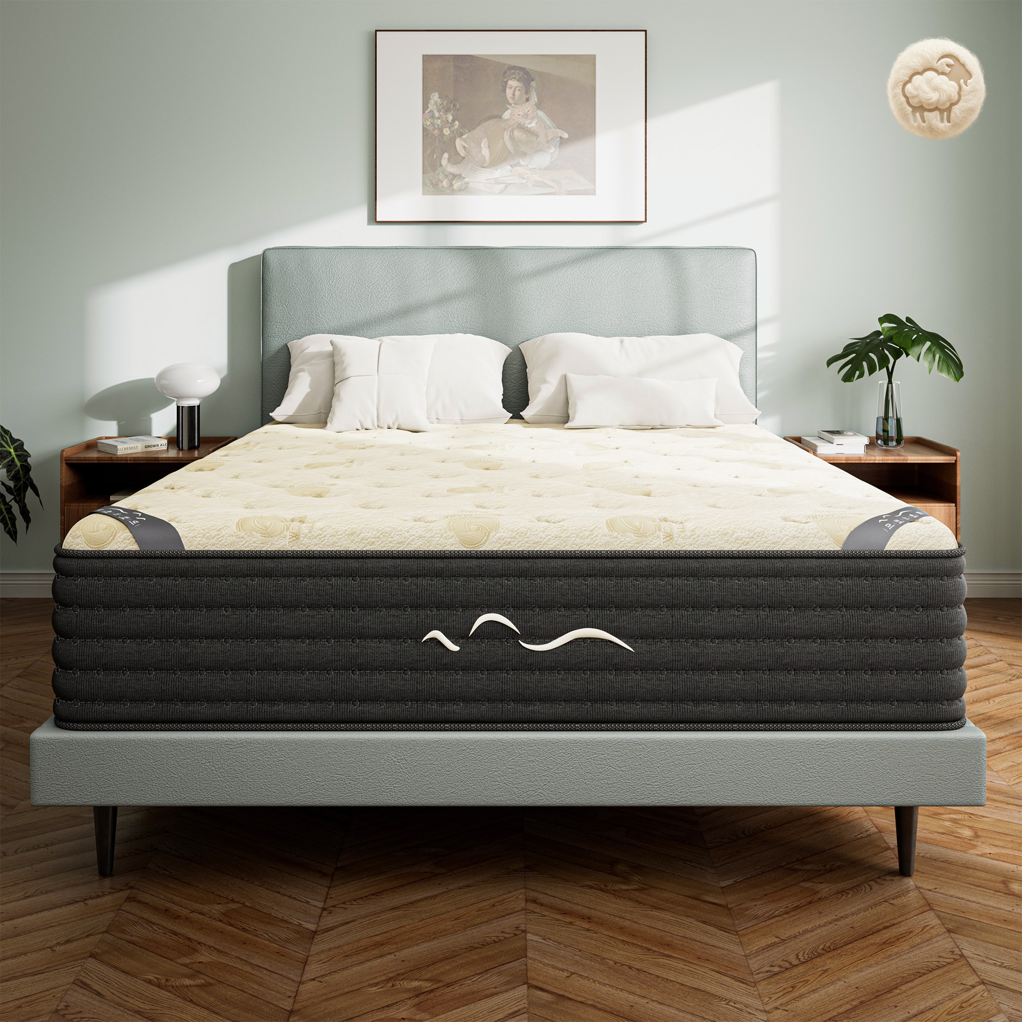 Ifluous Hybrid Memory Foam/Coil Blend Mattress in a Box