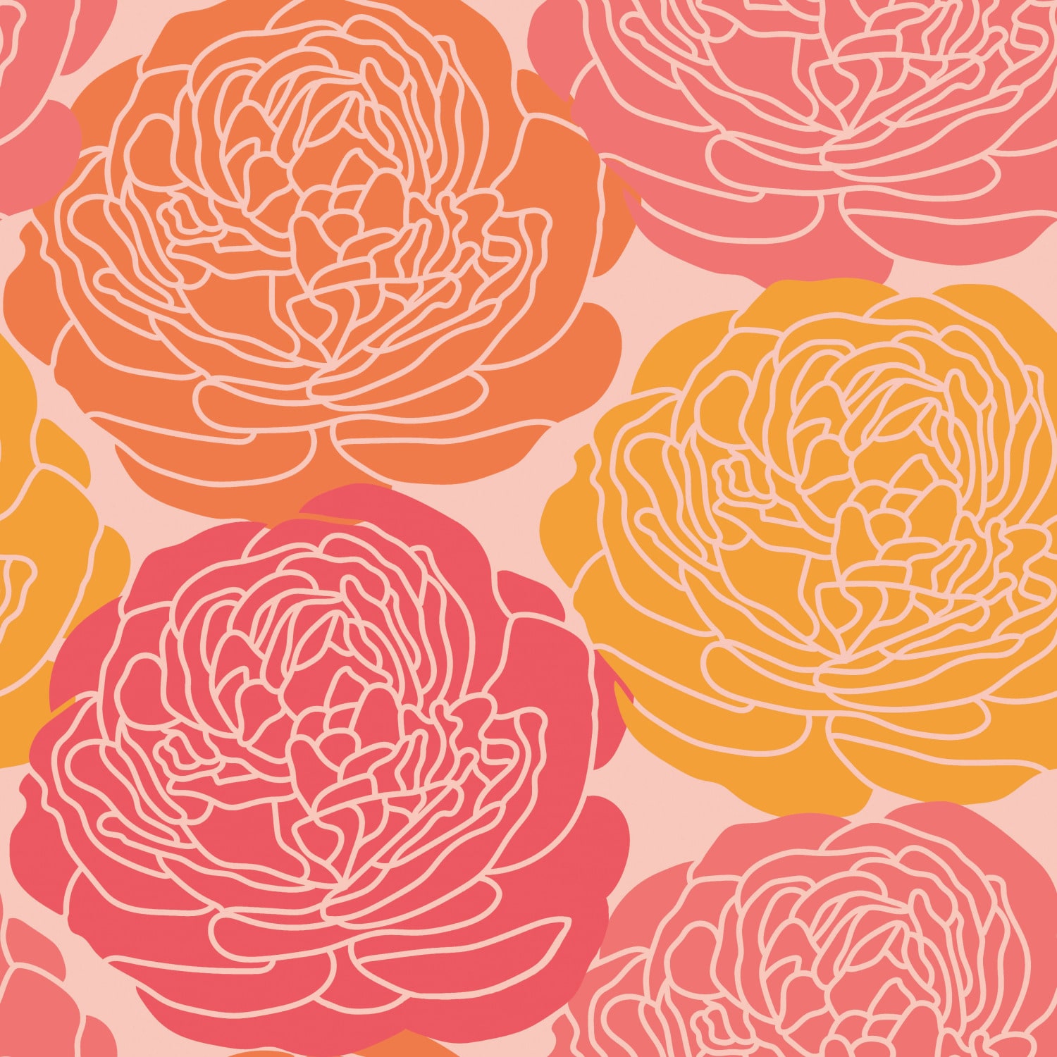 RoomMates RMK11961RL 28.29-Sq. Feet Pink Vinyl Floral Self-adhesive Peel and Stick Wallpaper