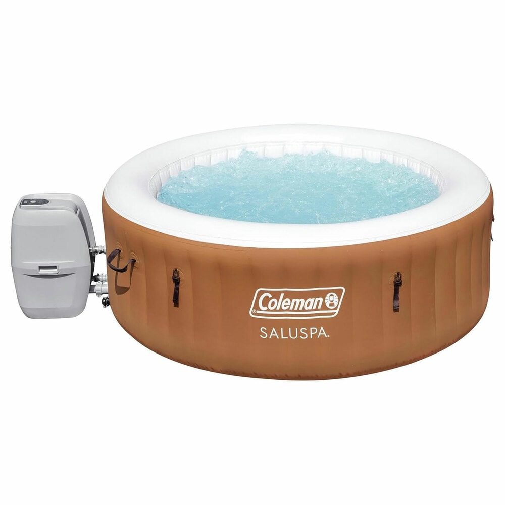 Coleman Ponderosa 4-Person Round Inflatable Hot Tub with EnergySense Cover