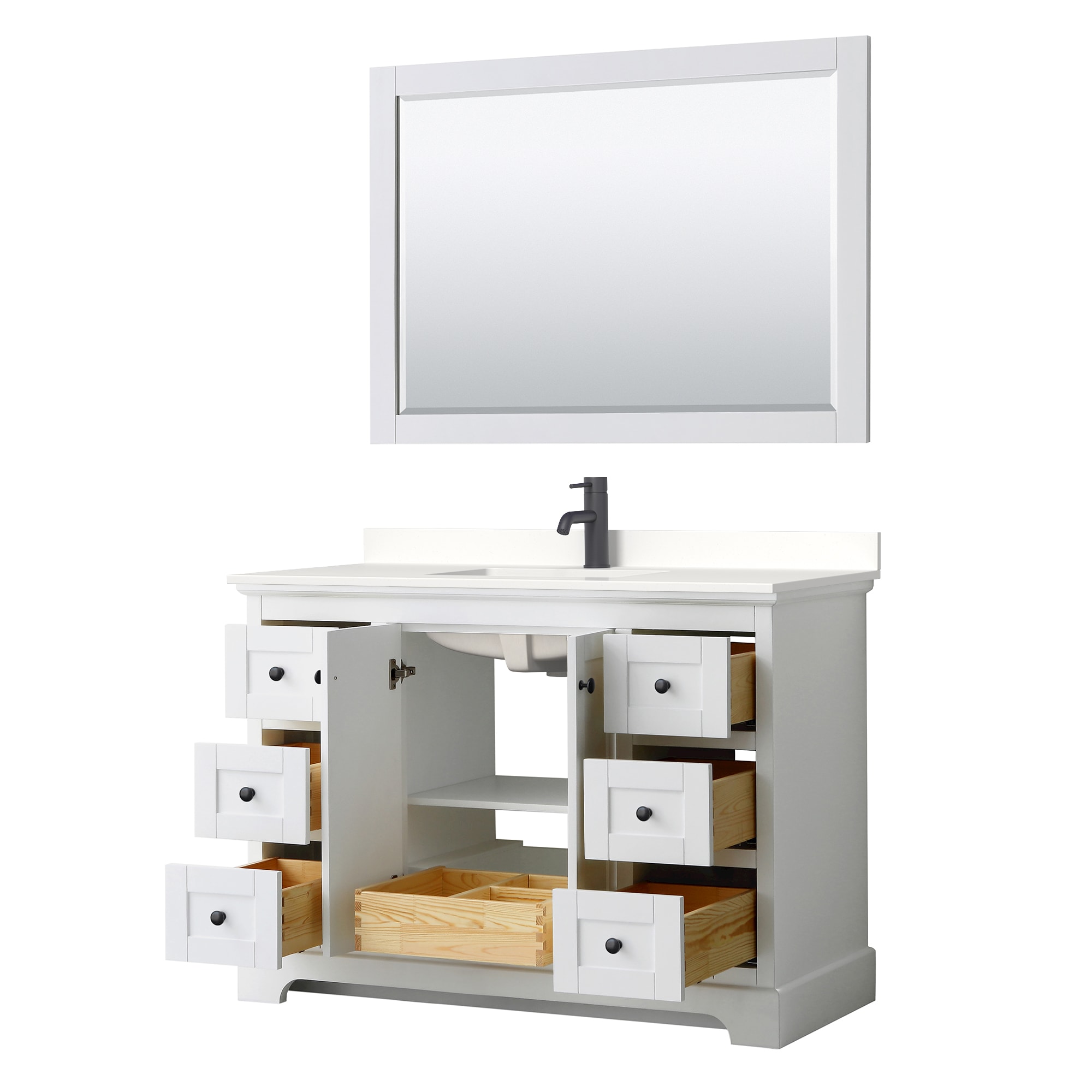Wyndham Collection WCV232348SWBWQUNSM46 Bath-Vanity-Combo - View #3