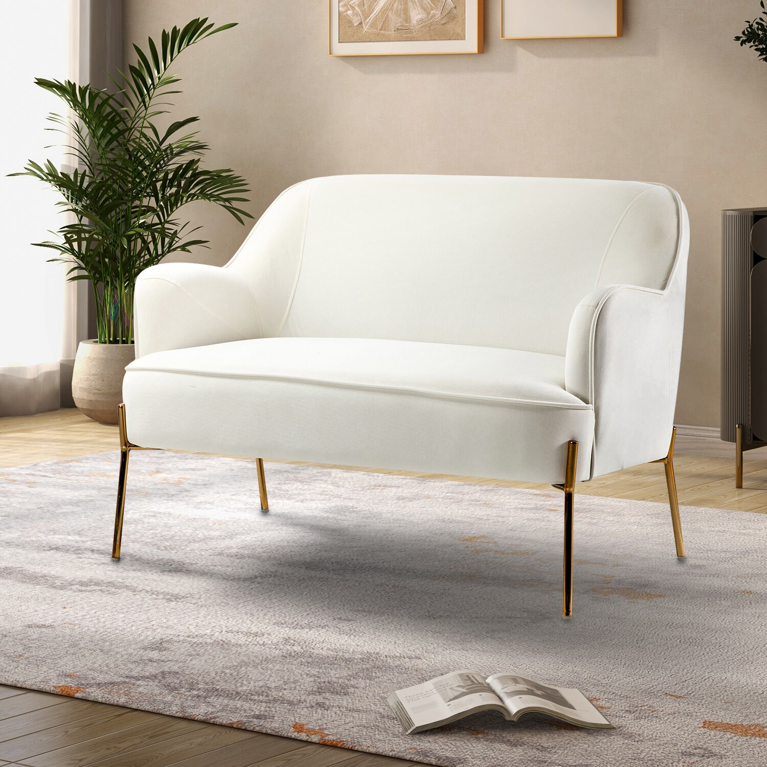 14 Karat Home SFDT0127-IVORY Sofas-Loveseats - View #2