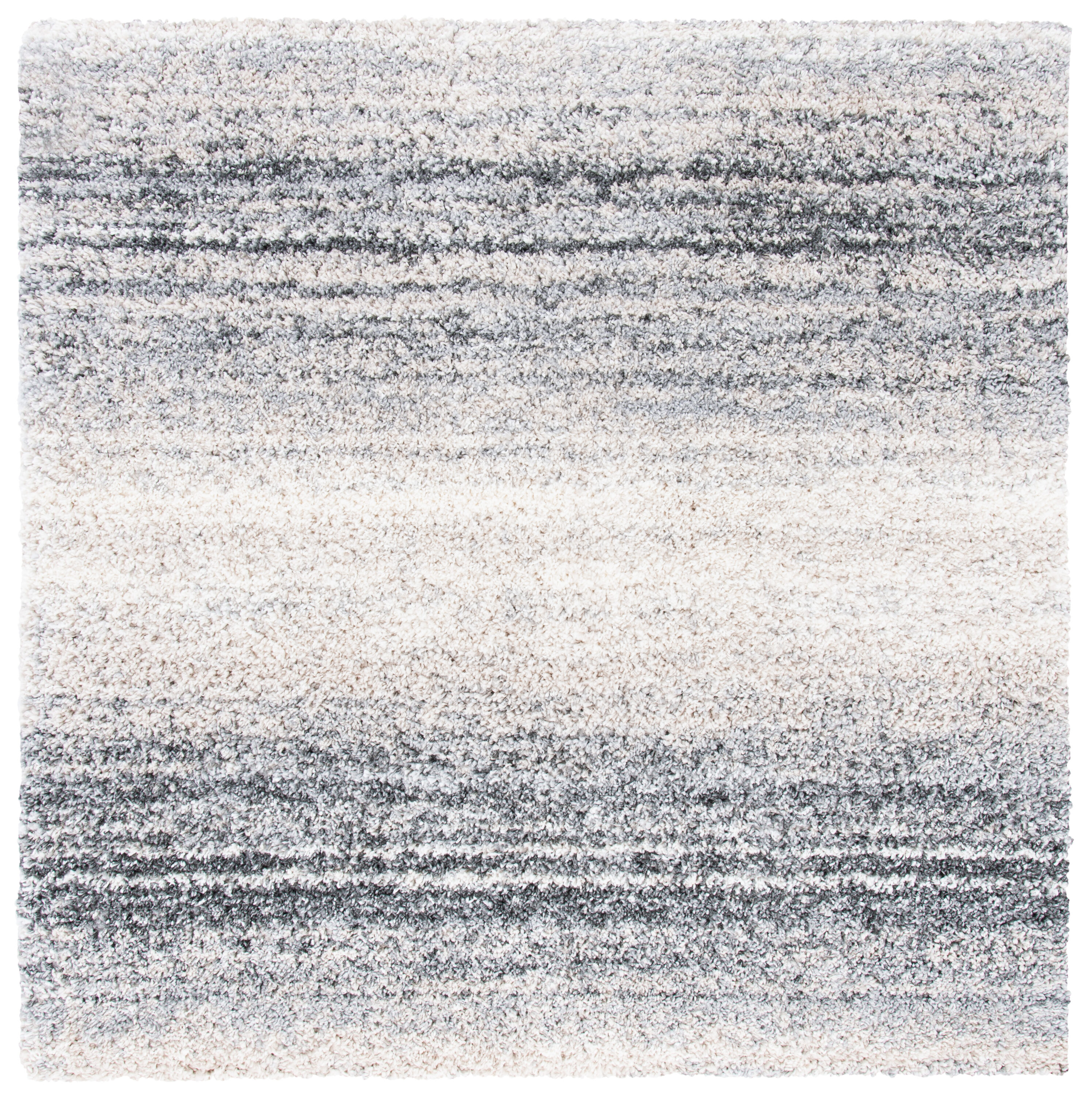 Fontana Shag 852A Ivory/Grey 7 X 7 Area Rug