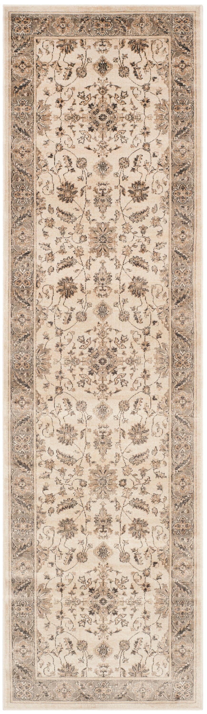 Safavieh VTG168-3410-210 Vintage Kashan 2 x 10 (ft) Loomed Synthetic Stone/Mouse Rectangular Indoor Distressed/Overdyed Vintage Runner rug
