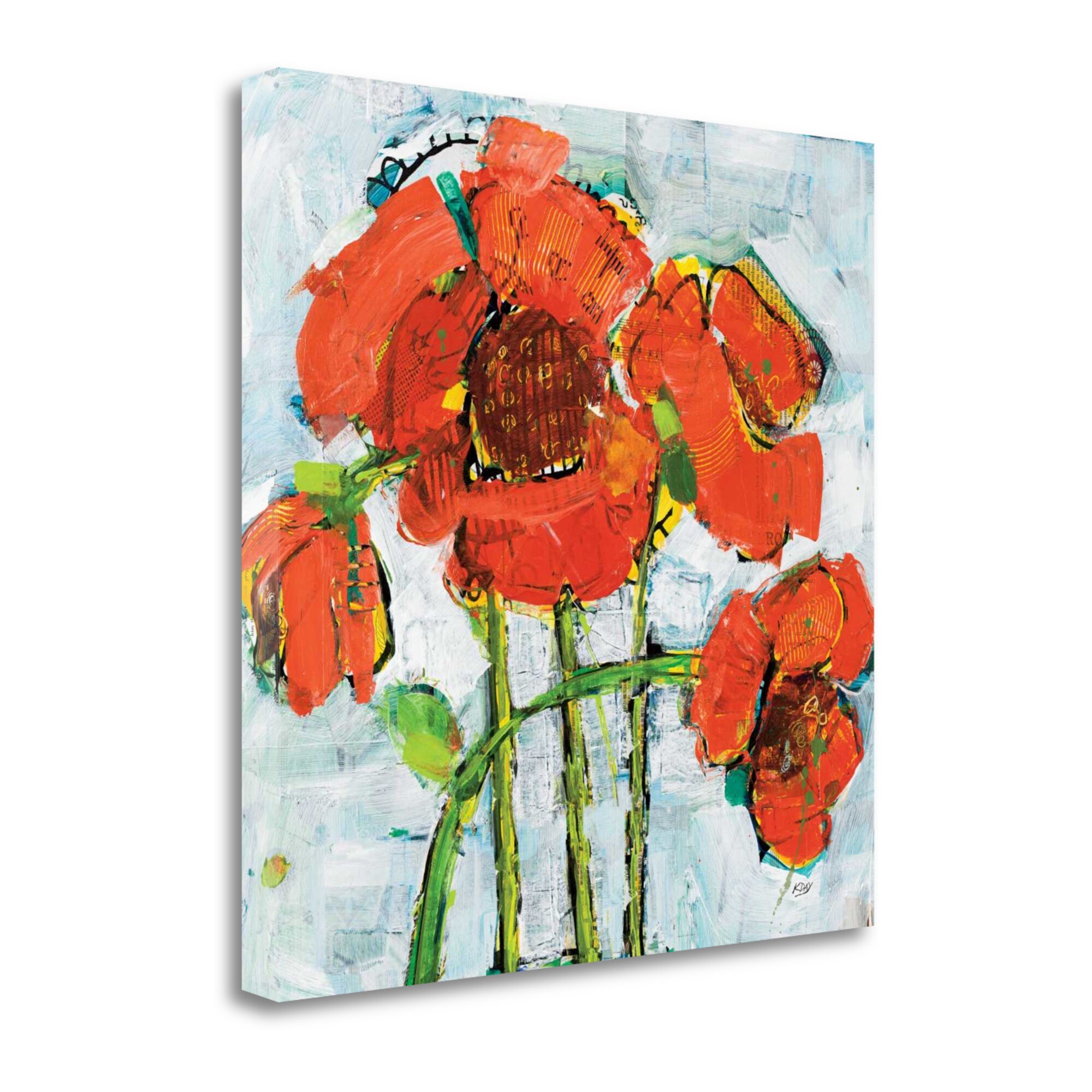 Tangletown Fine Art Floral 25-in H x 25-in W Floral Print on Canvas in ...