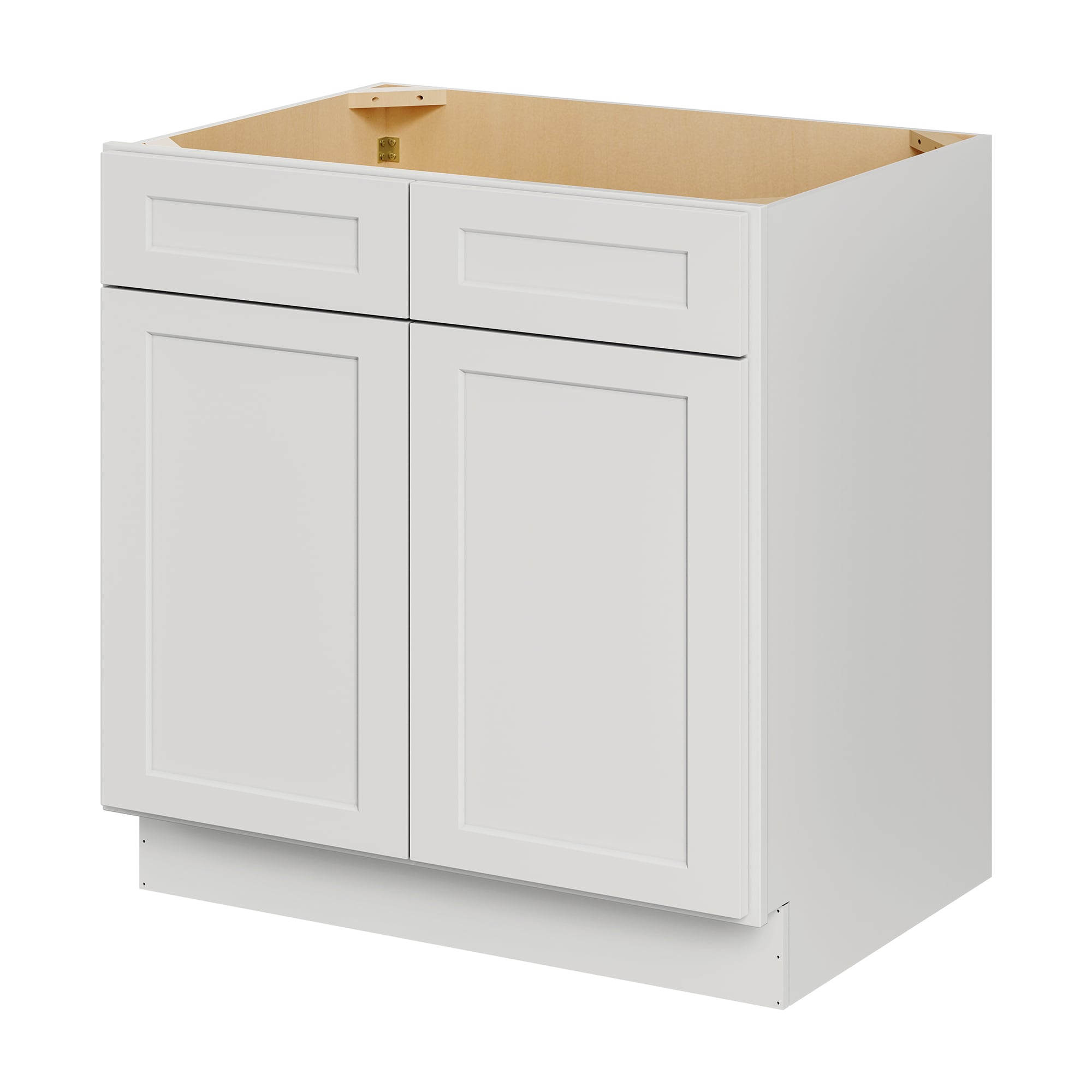 LOVMOR 33 in. W x 24 in. D x 34.5 in. H Kitchen Cabinet without Top in Shaker Dove #SF-Y-SB-CG-13